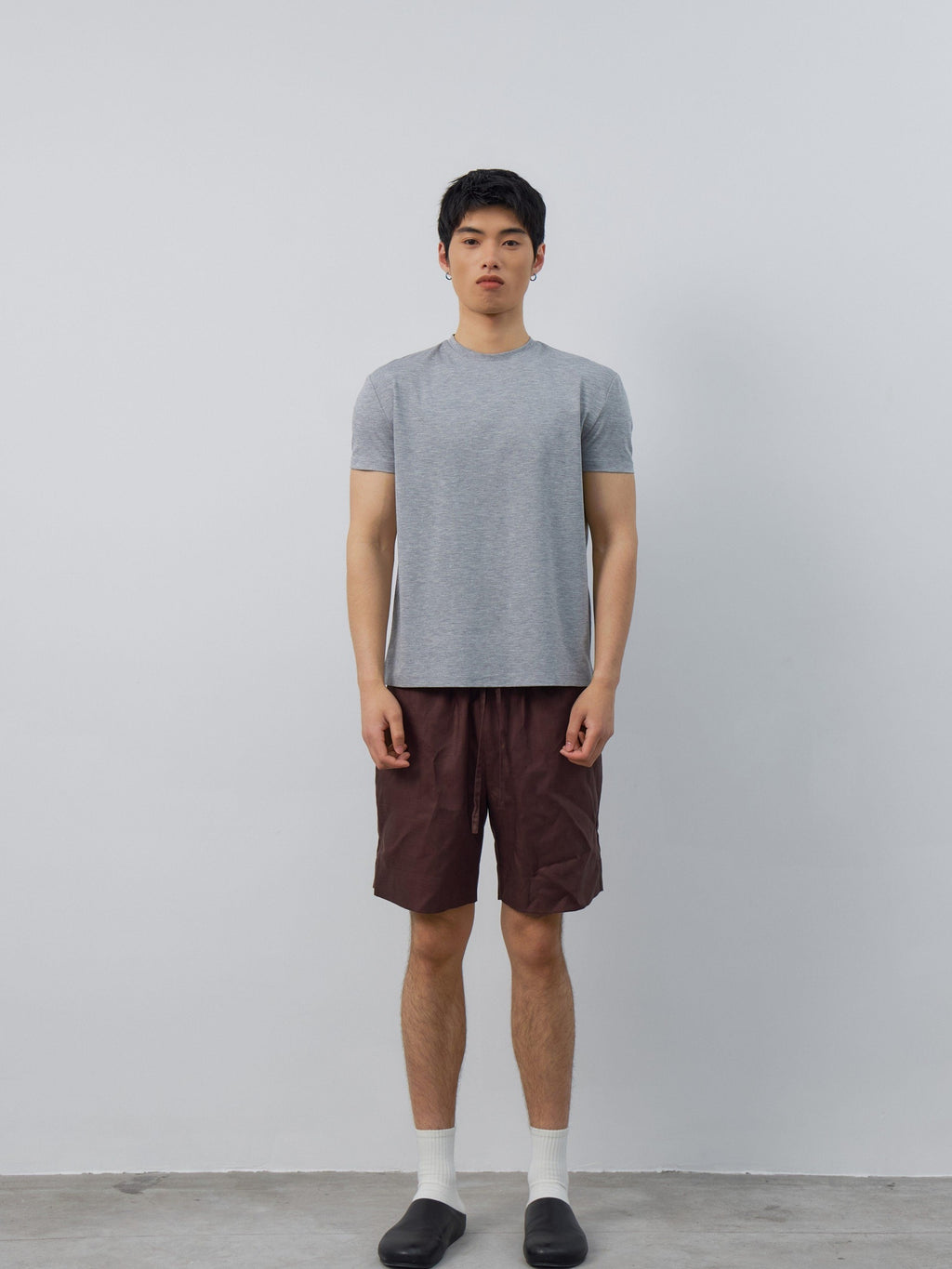 4JUNKS Breathable Recycled Fabric Slim Fit Crew Neck Unisex Solid Short Sleeve T-Shirts