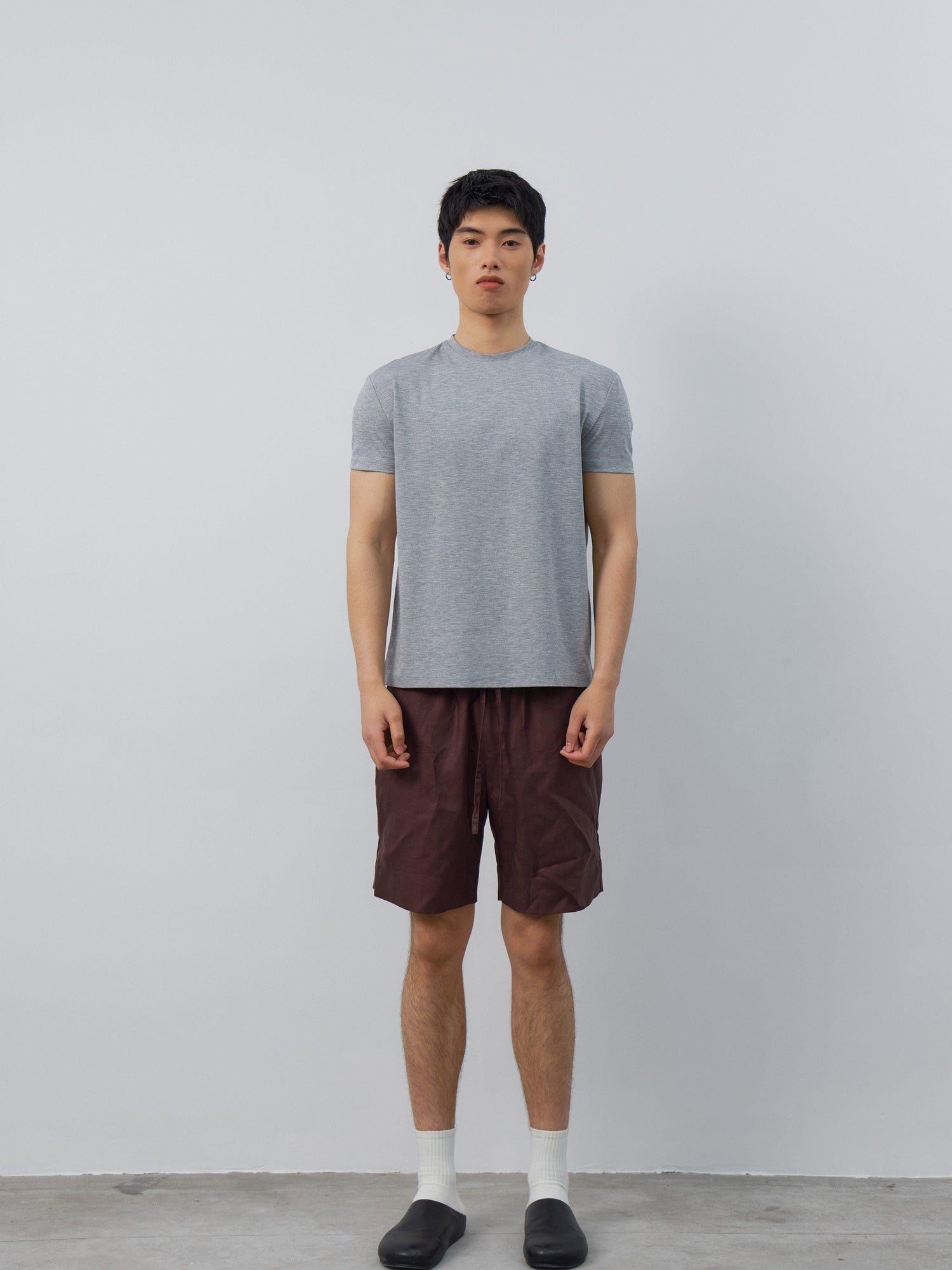 4JUNKS Breathable Recycled Fabric Slim Fit Crew Neck Unisex Solid Short Sleeve T-Shirts