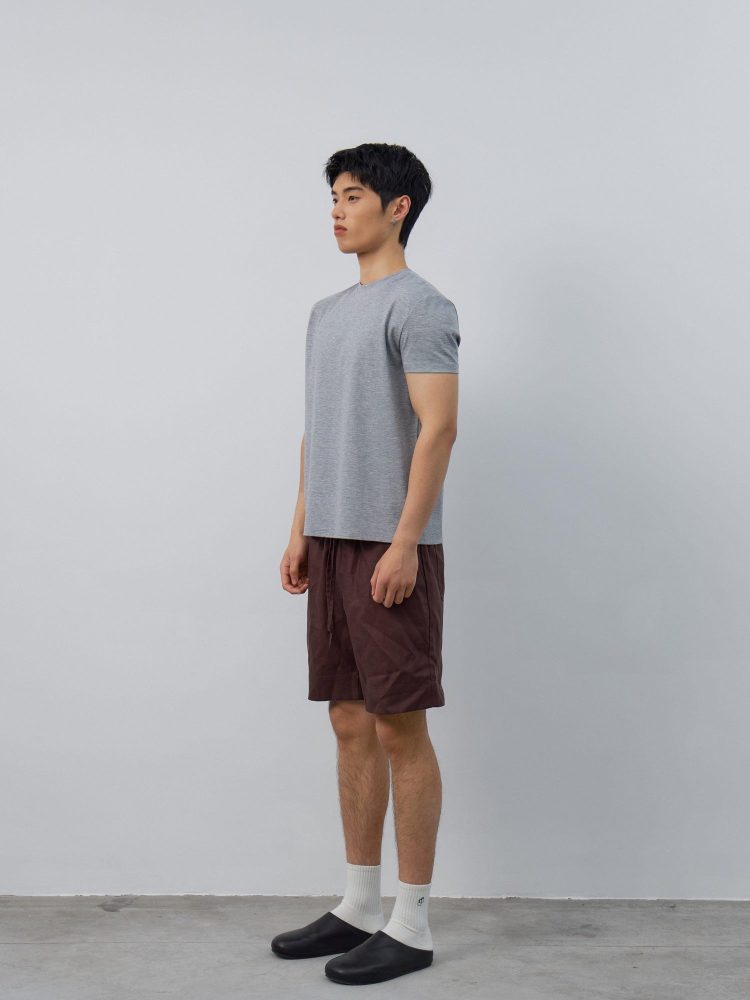 4JUNKS Breathable Recycled Fabric Slim Fit Crew Neck Unisex Solid Short Sleeve T-Shirts