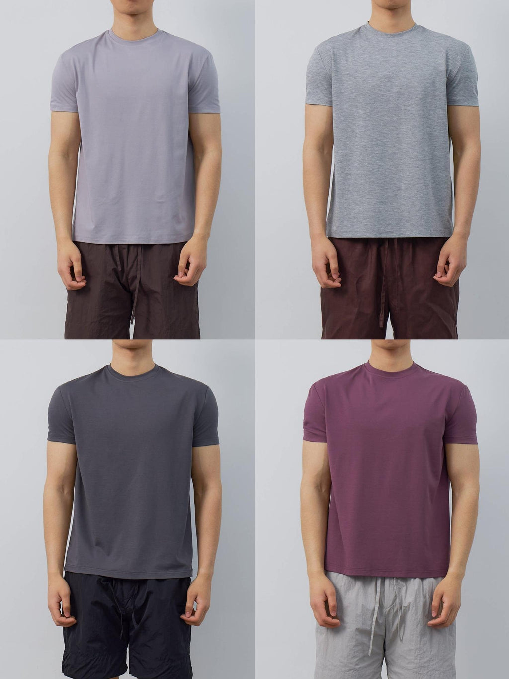 4JUNKS Breathable Recycled Fabric Slim Fit Crew Neck Unisex Solid Short Sleeve T-Shirts