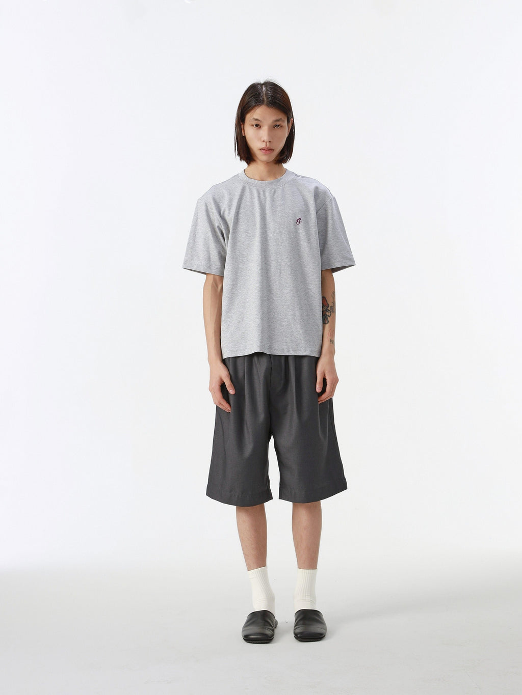4JUNKS Classic Straight Cut Casual Urban Youth S To Xl Beige Black Gray Tailored Shorts