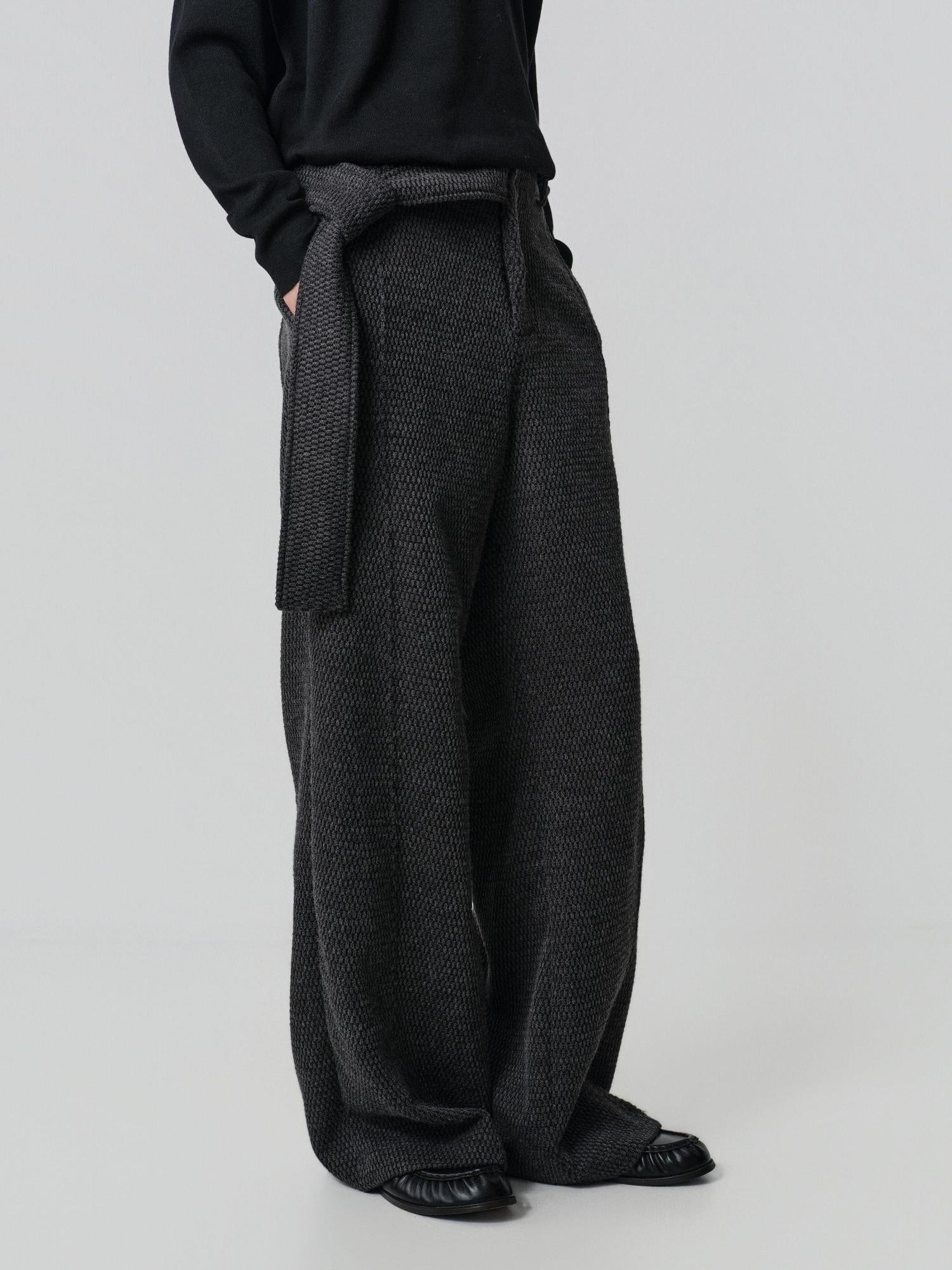 4JUNKS Comfortable Relaxed Fit Edgy Youth Casual Dark Gray Plain Straight Pants