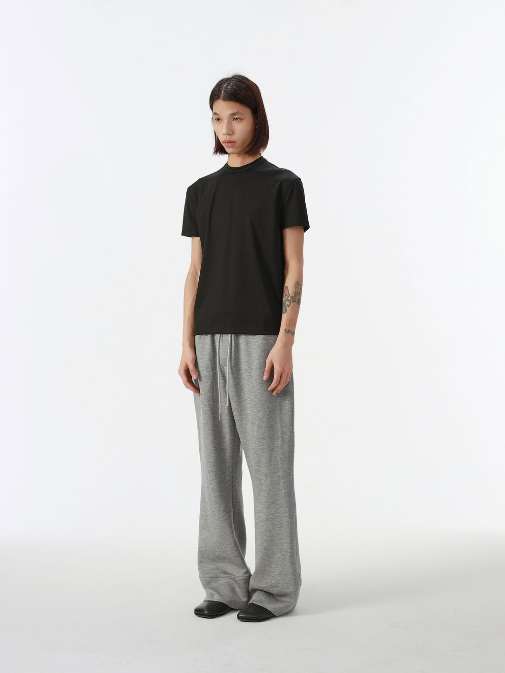 4JUNKS Comfy Mid Rise Patchwork Loose Straight Leg Youth Solid Sweatpants