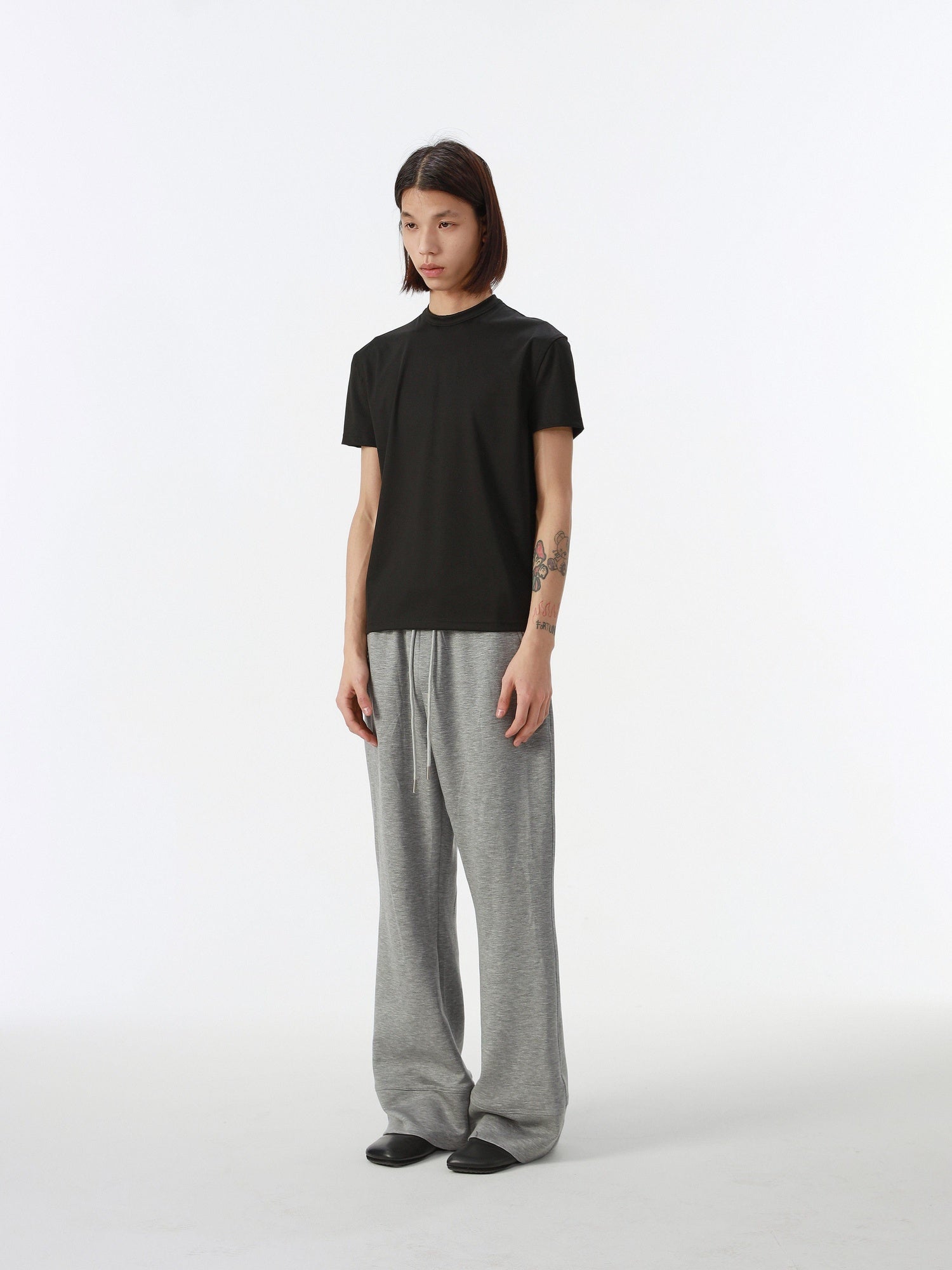 4JUNKS Comfy Mid Rise Patchwork Loose Straight Leg Youth Solid Sweatpants