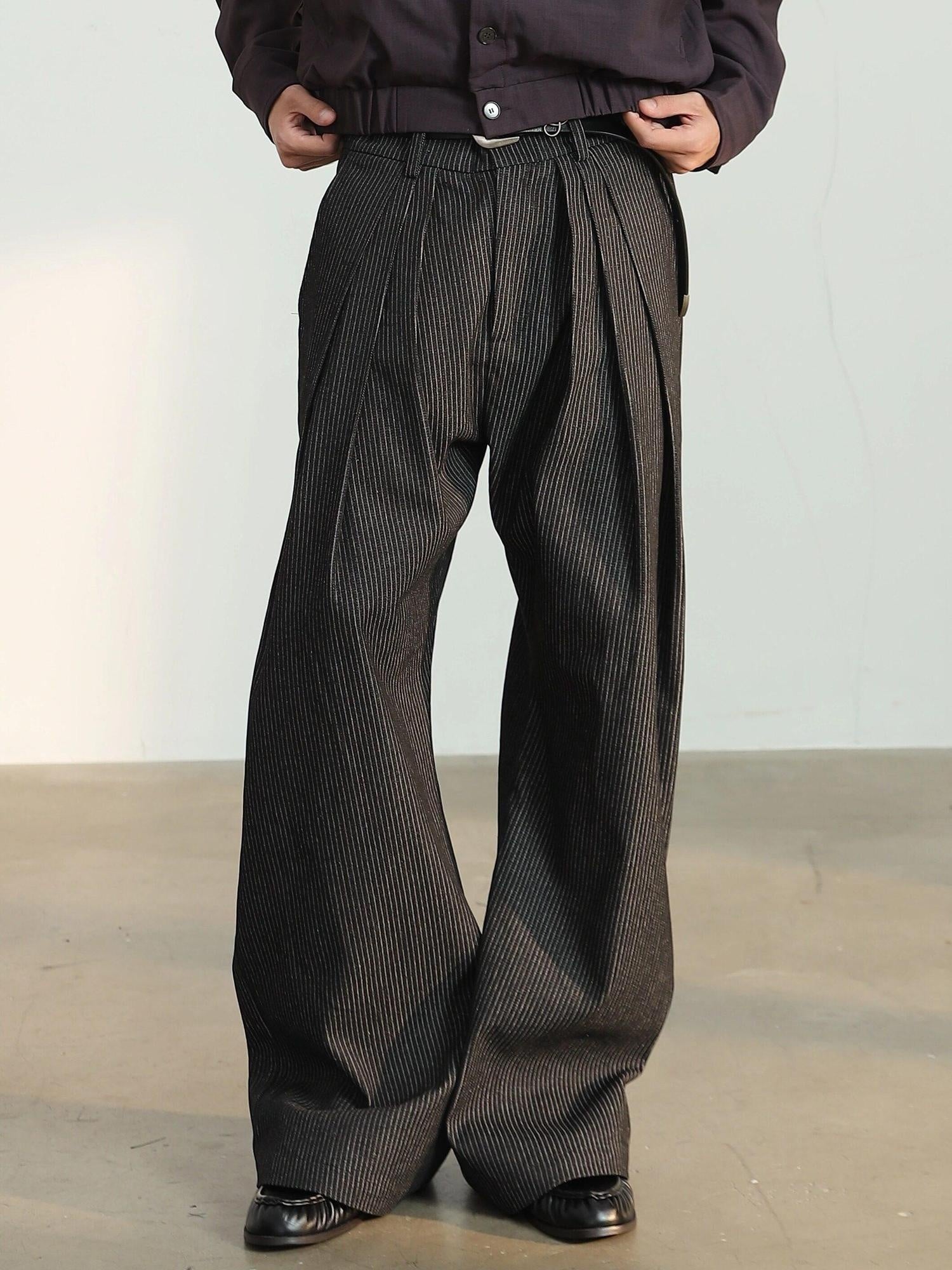 4JUNKS Cotton Blend Mid Rise Relaxed Straight Leg Black White Stripe Jeans