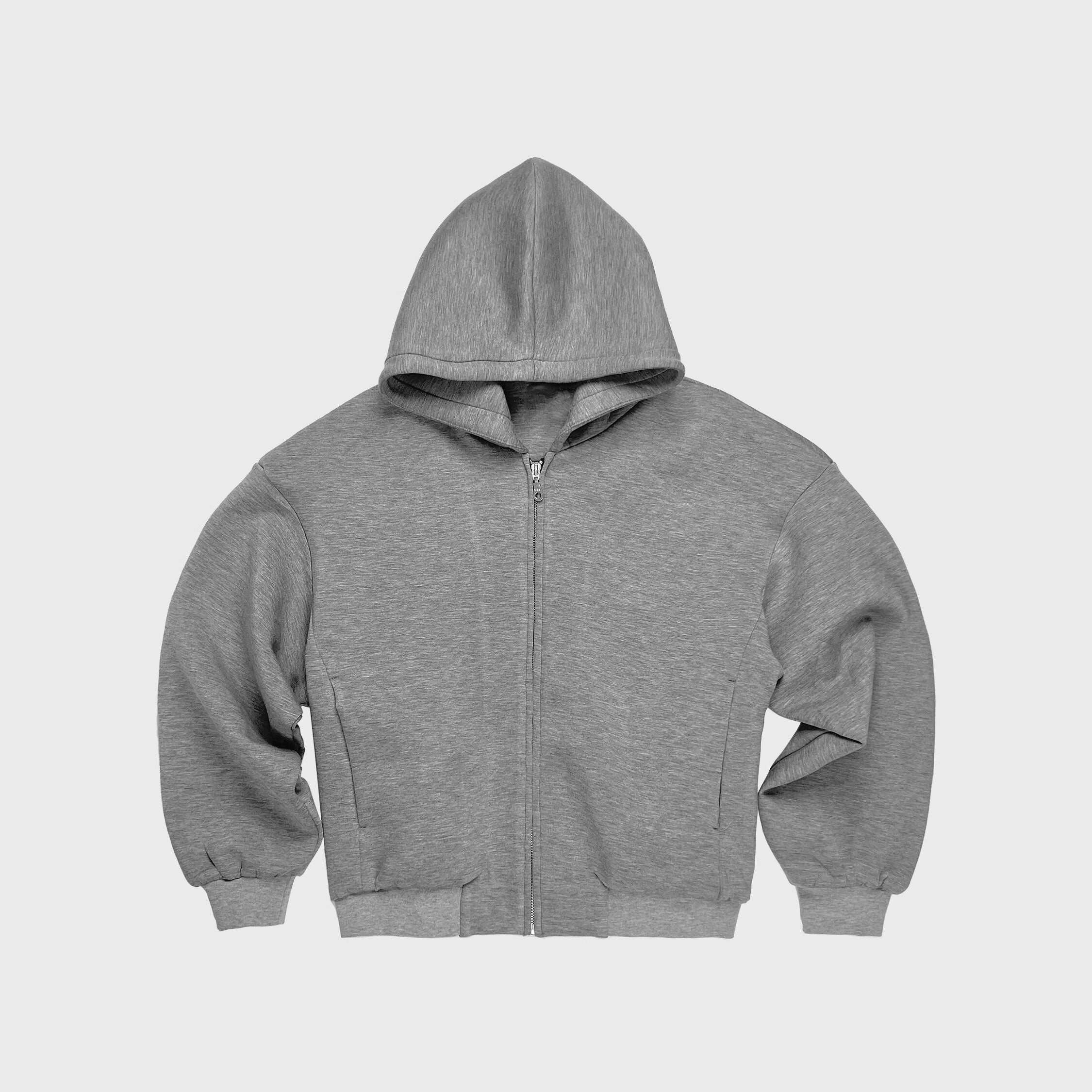 4JUNKS_Durable_Nylon_Loose_Hooded_Zip_Jacket_Unisex_Casual_Black_Grey_Top_&_Pants_Sets_MISSTT