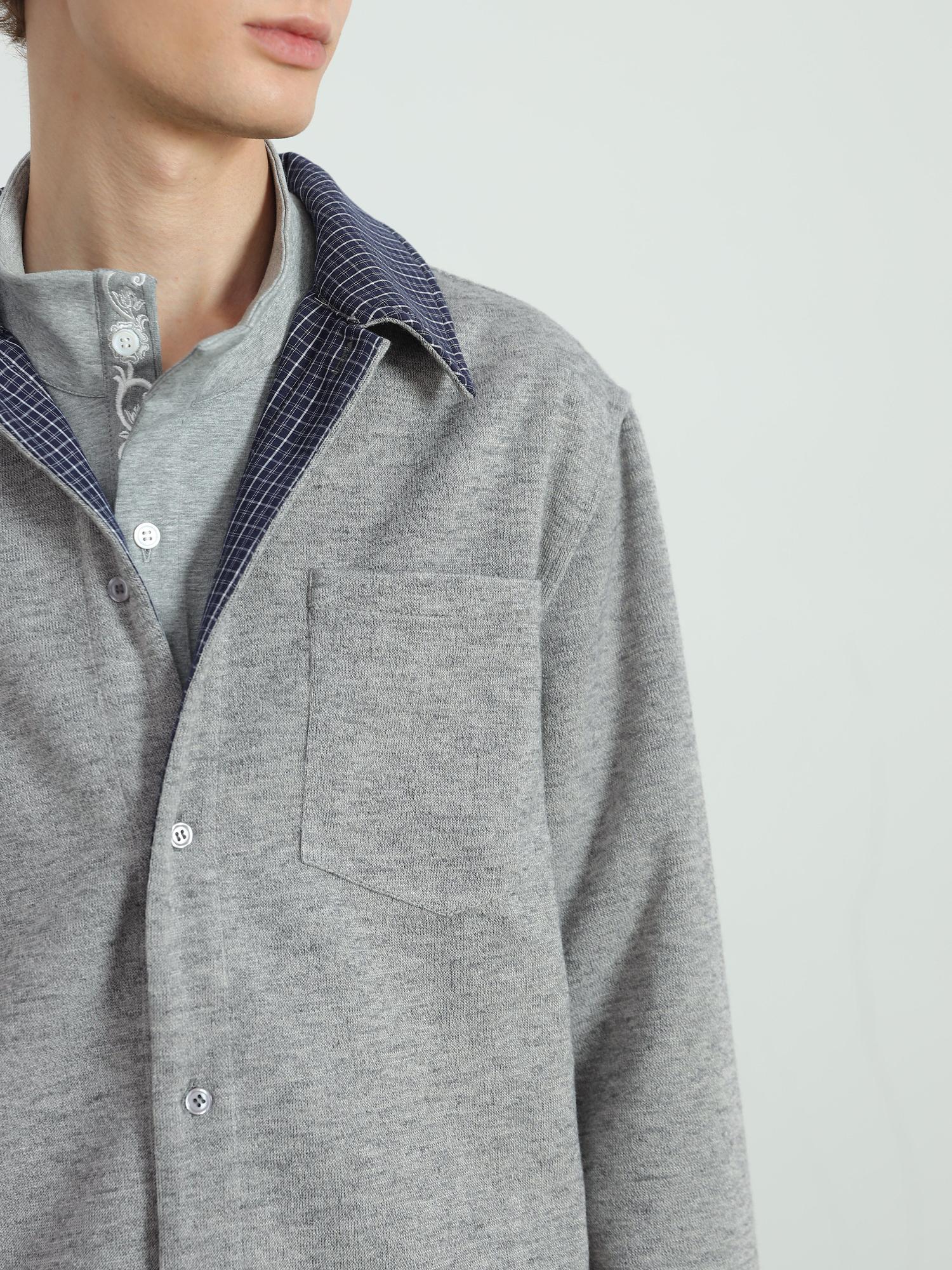 4JUNKS Durable Plaid Relaxed Fit Point Collar Buttoned Unisex Citywalk Jackets