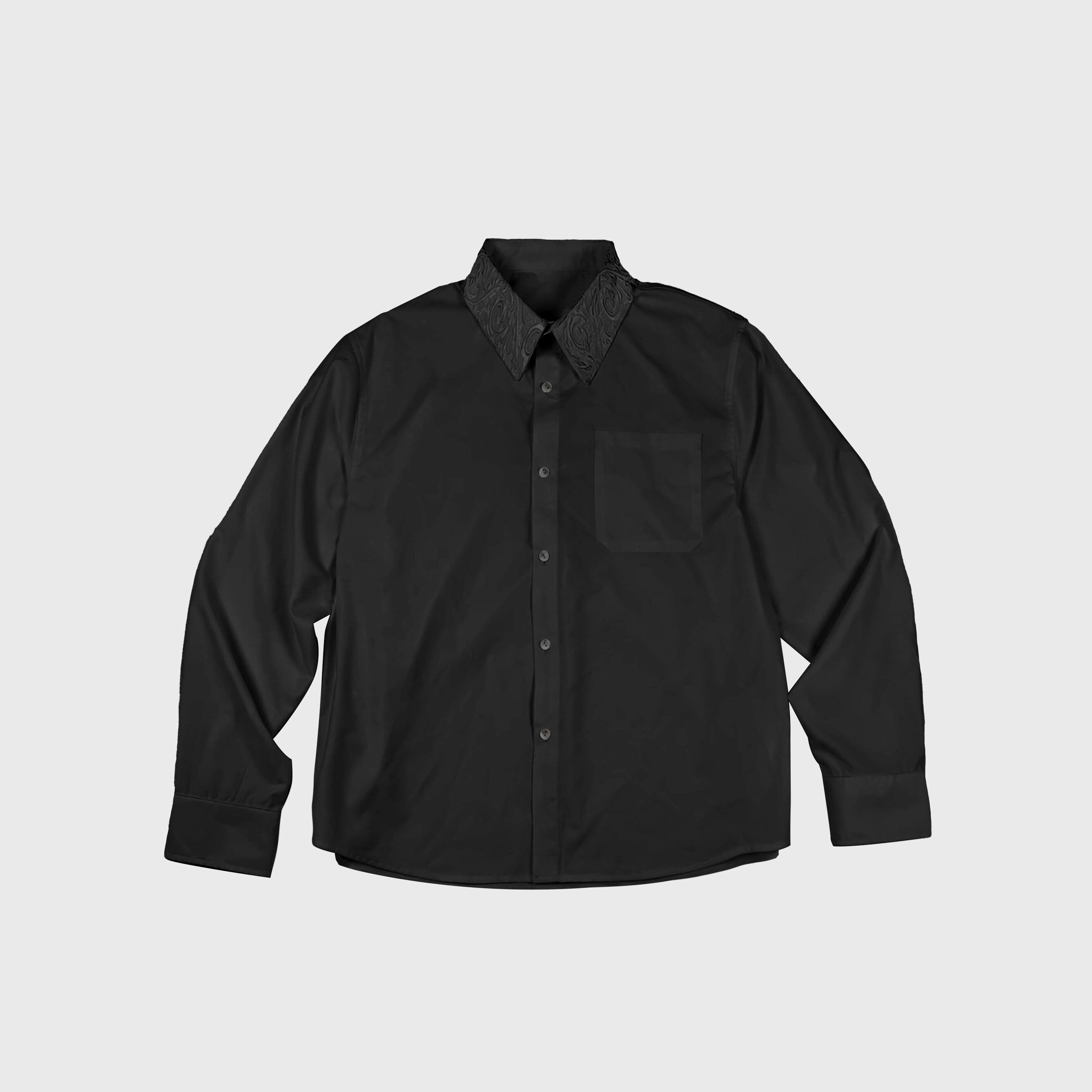 4JUNKS_Embroidered_Geometric_Cleanfit_Loose_Fit_Collared_Long_Sleeve_Unisex_Shirts_MISSTT