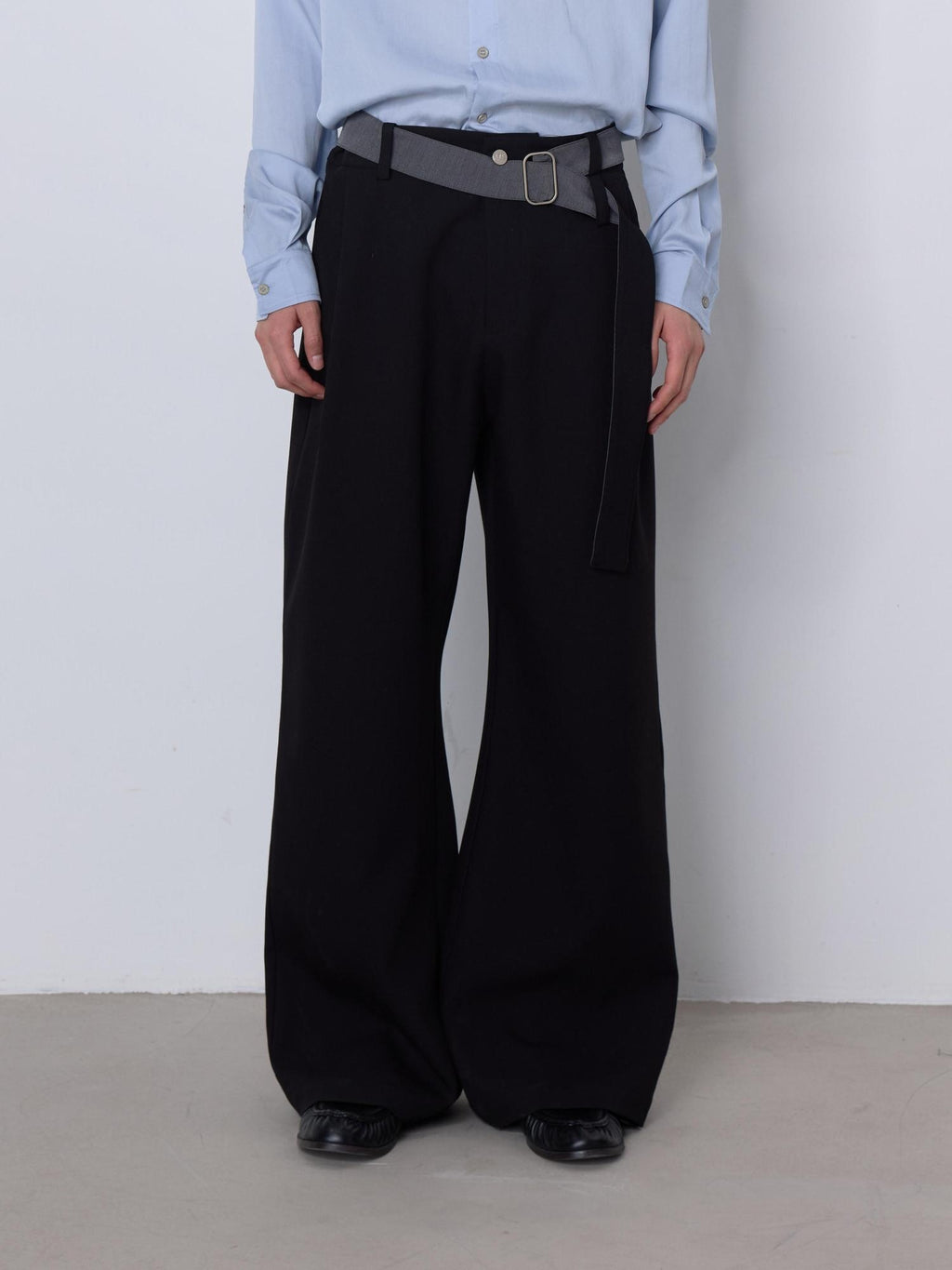 4JUNKS Embroidered Two Tone Cleanfit Casual Youth Polyester Straight Pants