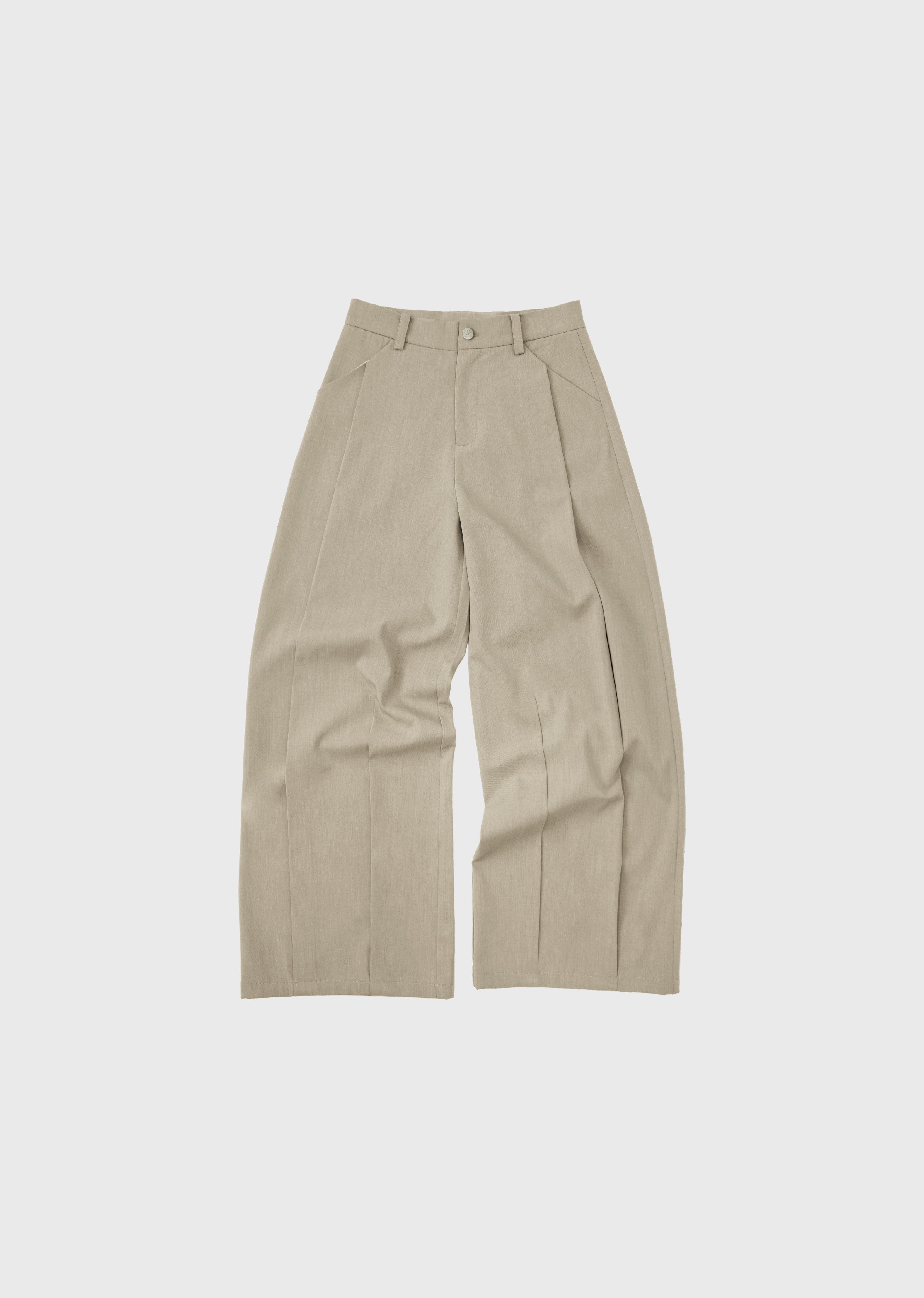 4JUNKS_Inverted_Double_Pleats_Cleanfit_Relaxed_Casual_Poly_Viscose_Stretch_Khaki_Pants_MISSTT