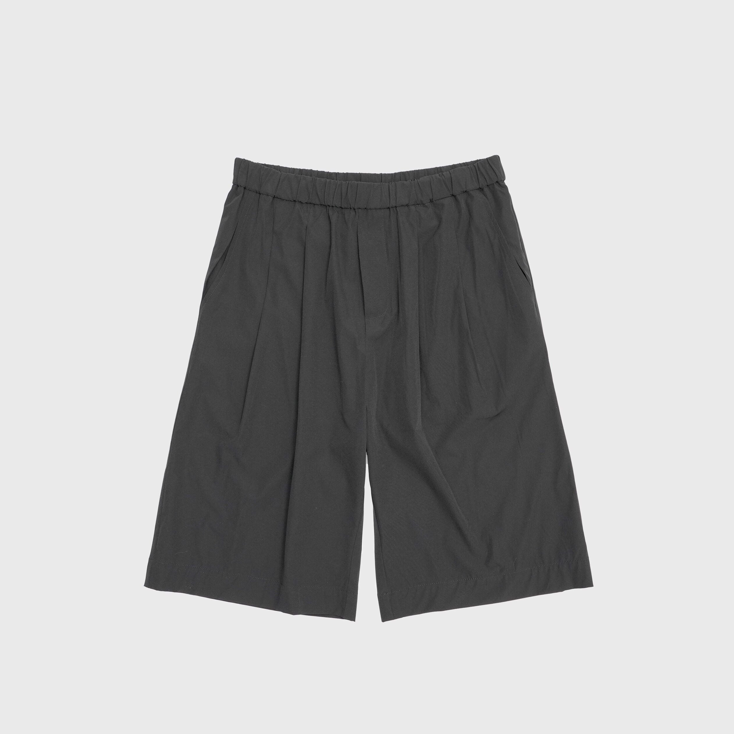 4JUNKS_Lightweight_Straight_Fit_Mid_Rise_Youth_Everyday_Solid_Black_Gray_Casual_Shorts_MISSTT