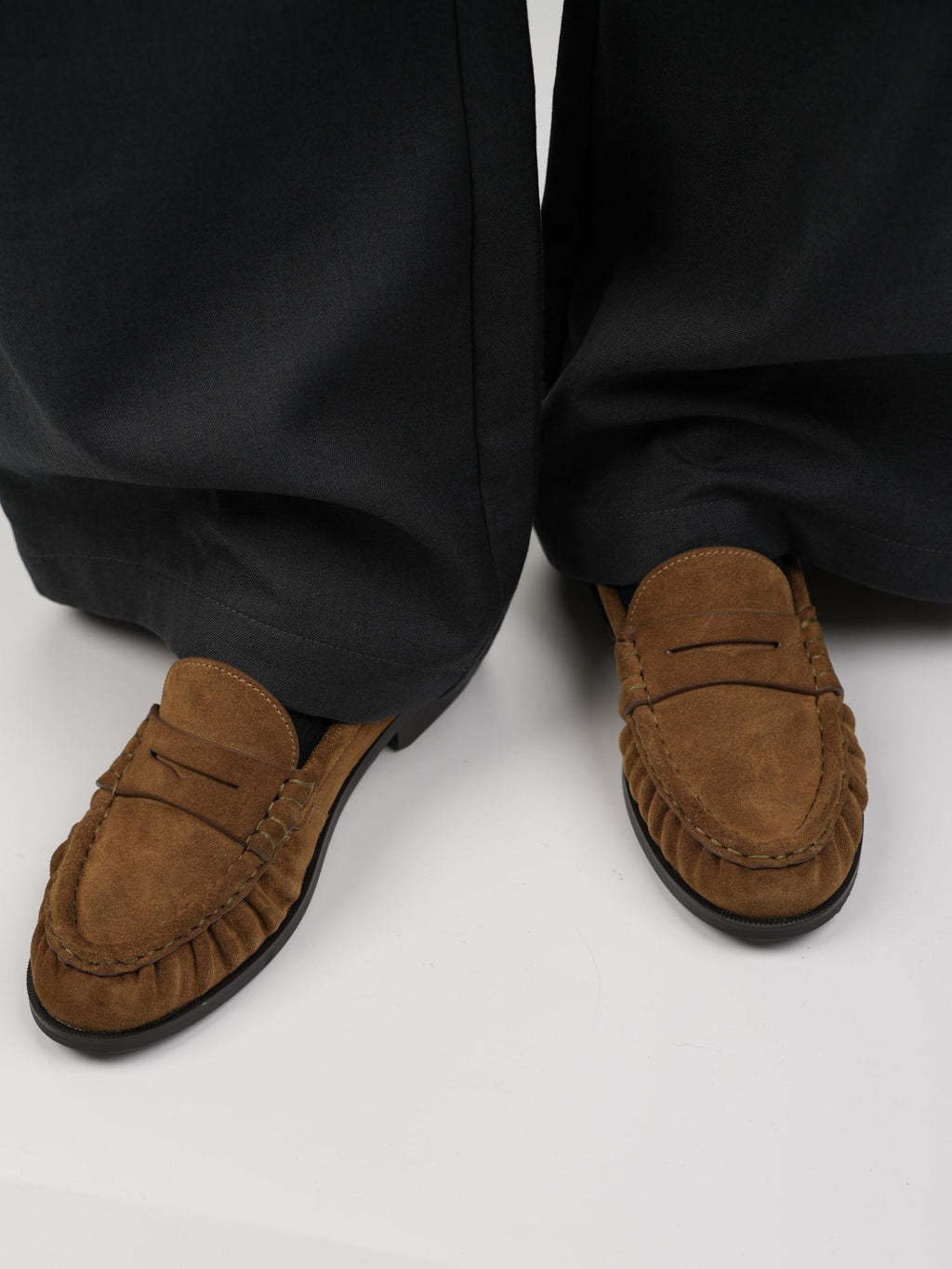 4JUNKS Lightweight Woven Slip On Casual Loafer Lambskin Lining Earth Yellow Dress Shoes