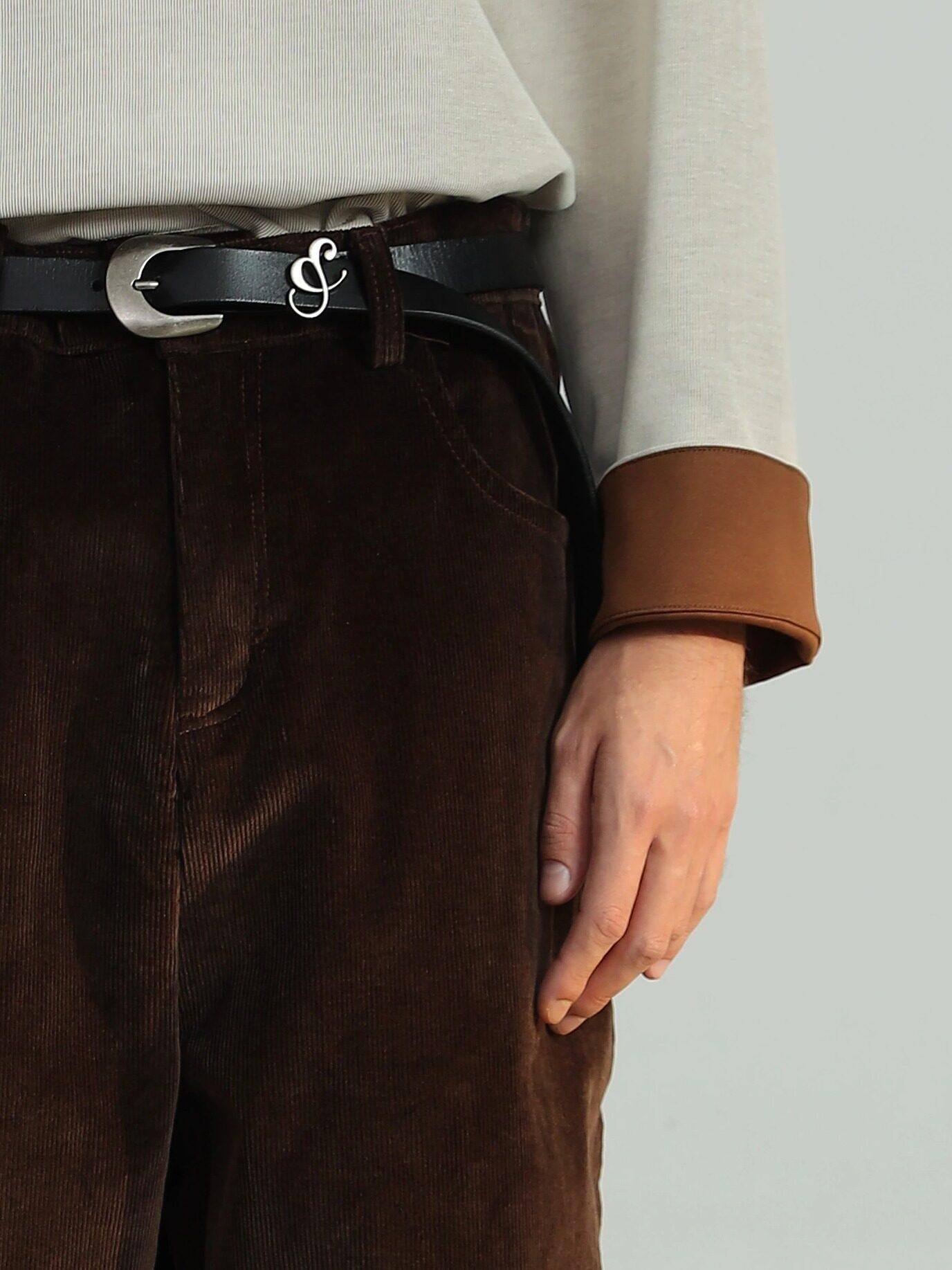 4JUNKS Microstretch Corduroy Loose Aline Straight Leg Commuter Midrise Zipper Fly Jeans
