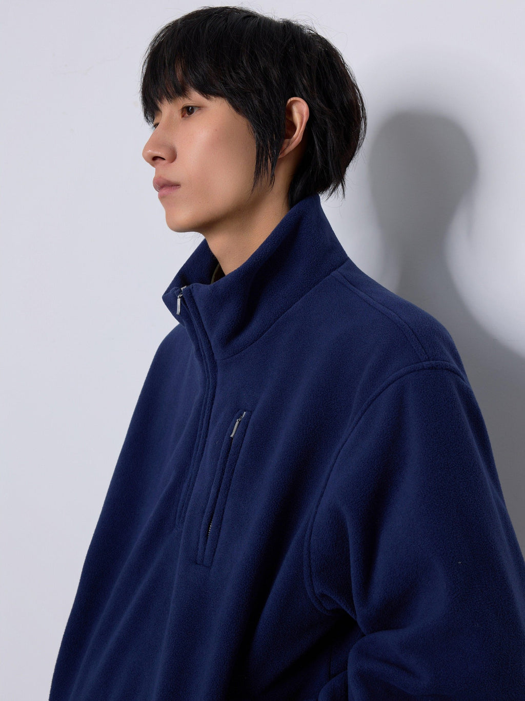 4JUNKS Moisture Wicking Zip Stand Collar Pullover Mens Polyester Hoodies & Sweatshirts