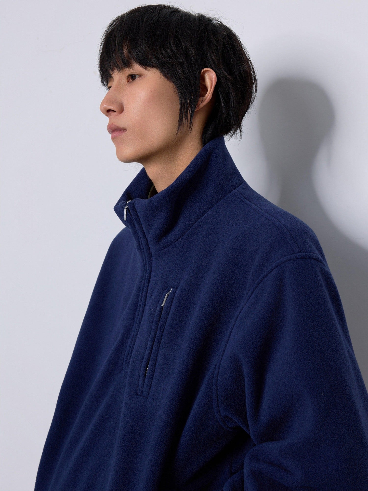 4JUNKS Moisture Wicking Zip Stand Collar Pullover Mens Polyester Hoodies & Sweatshirts
