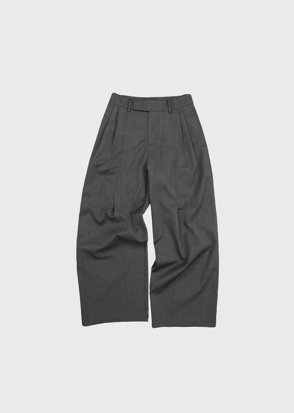 4JUNKS_Pleated_Cleanfit_Slight_Stretch_Casual_Poly_Blend_Black_Gray_Wide_Leg_Pants_MISSTT