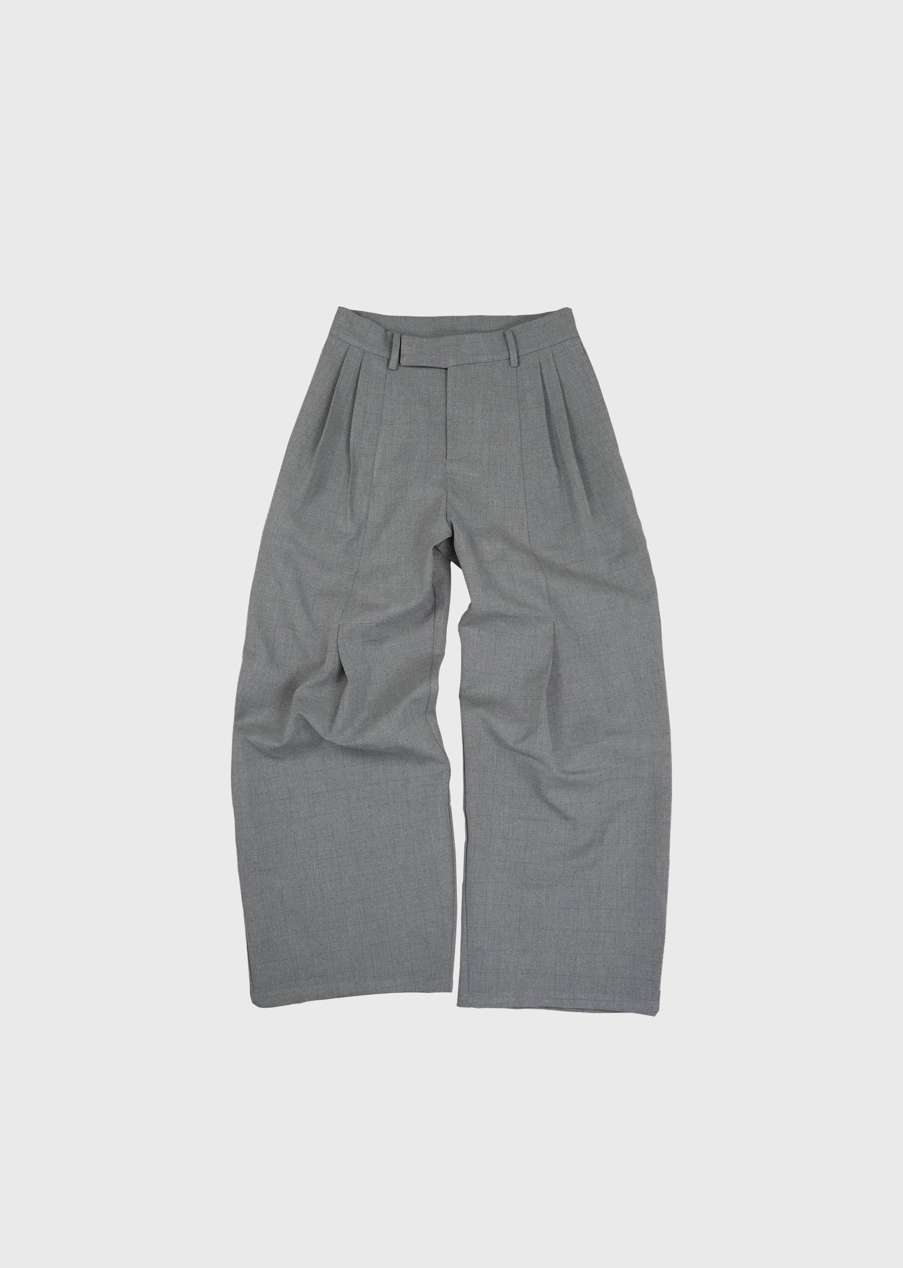 4JUNKS_Pleated_Cleanfit_Slight_Stretch_Casual_Poly_Blend_Black_Gray_Wide_Leg_Pants_MISSTT