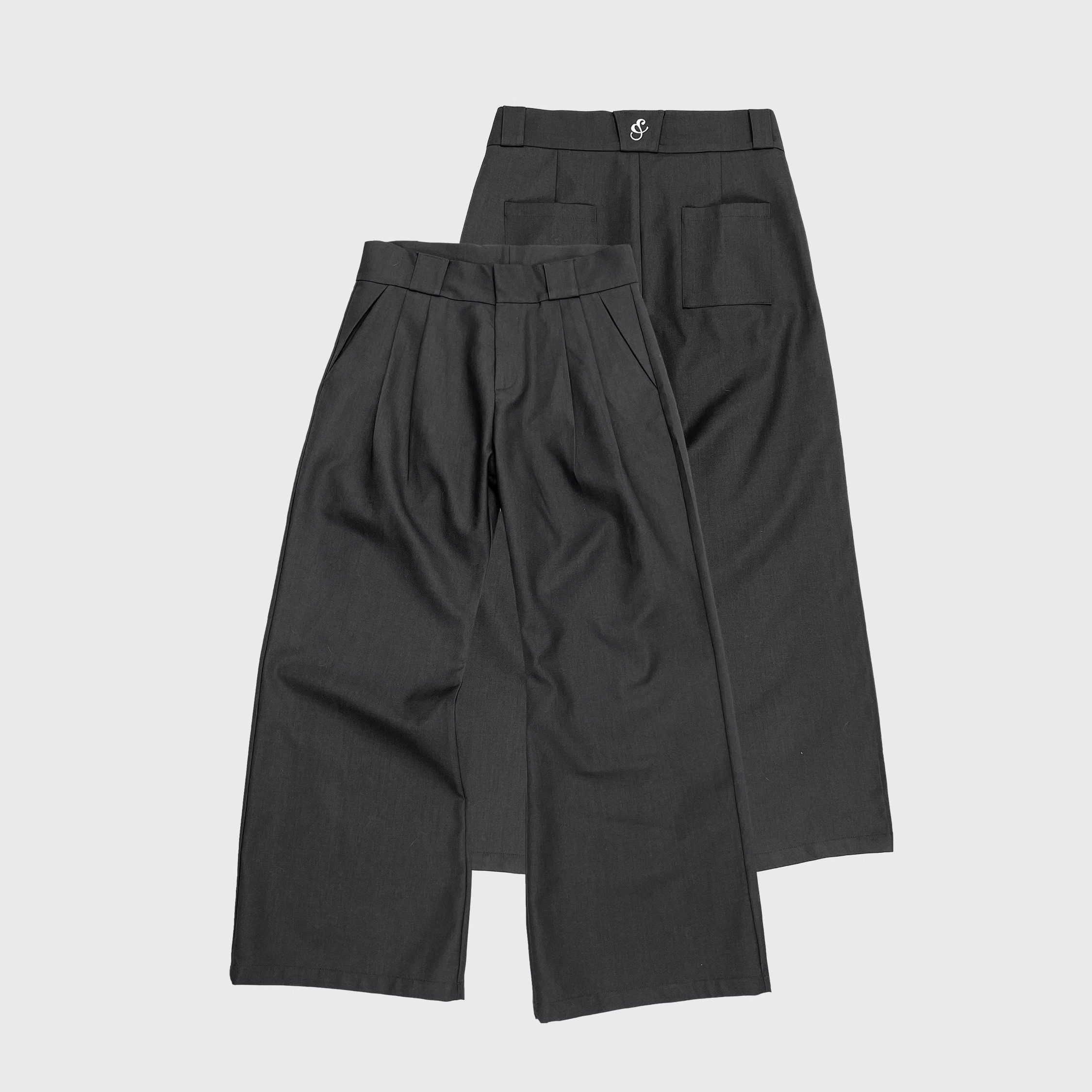 4JUNKS_Polyester_Blend_Loose_Fit_Cool_Youth_Casual_Khaki_Black_Dark_Gray_Straight_Pants_MISSTT