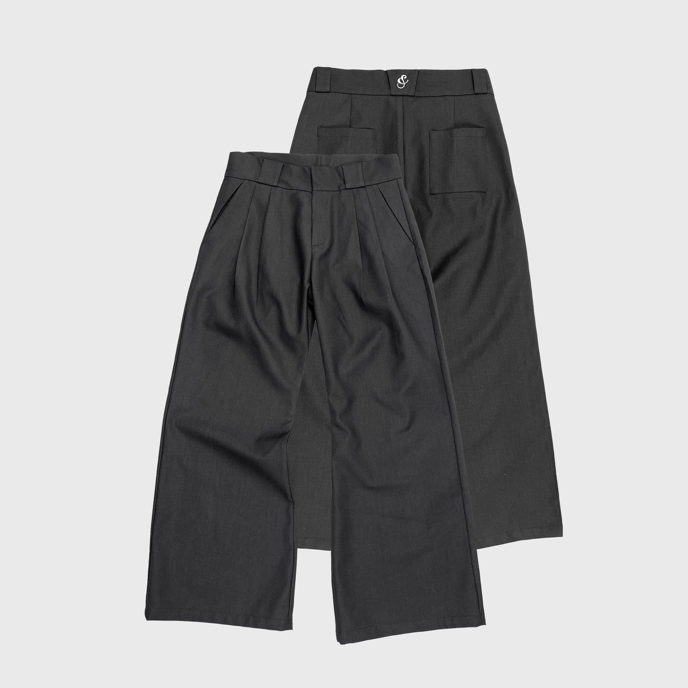 4JUNKS_Polyester_Blend_Loose_Fit_Cool_Youth_Casual_Khaki_Black_Dark_Gray_Straight_Pants_MISSTT
