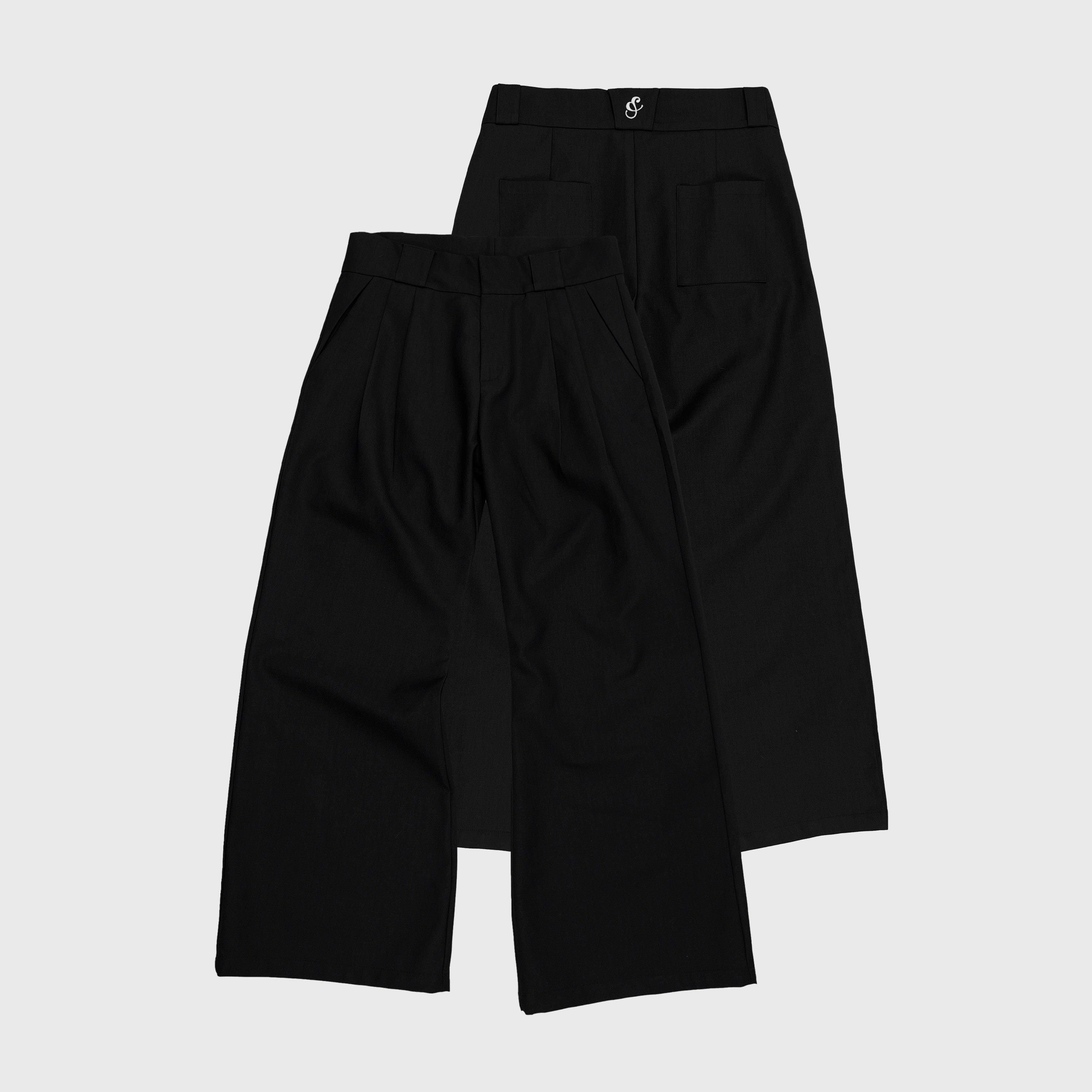 4JUNKS_Polyester_Blend_Loose_Fit_Cool_Youth_Casual_Khaki_Black_Dark_Gray_Straight_Pants_MISSTT