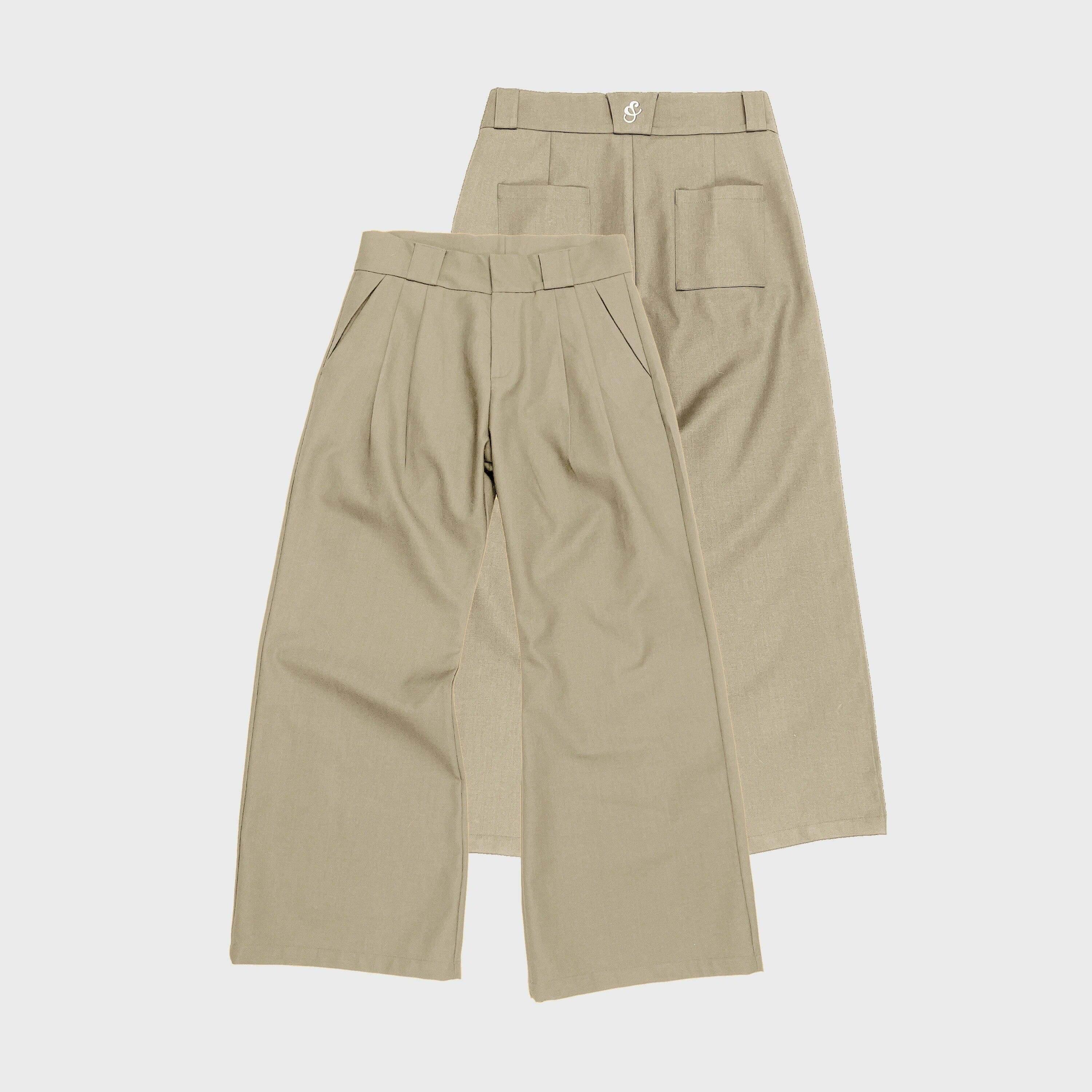 4JUNKS_Polyester_Blend_Loose_Fit_Cool_Youth_Casual_Khaki_Black_Dark_Gray_Straight_Pants_MISSTT