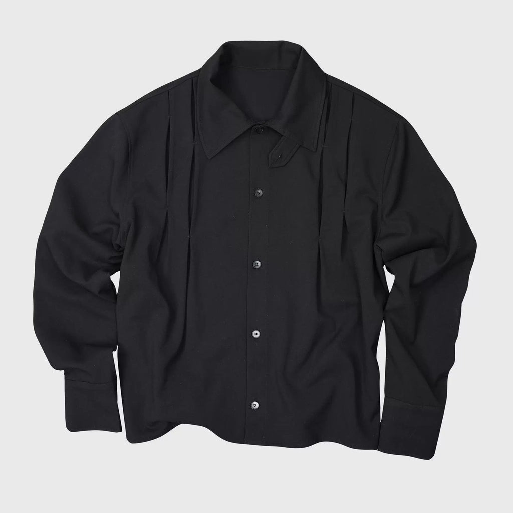4JUNKS_Recycled_Polyester_Pleated_Relaxed_Fit_Unisex_Long_Sleeve_Button_Shirts_MISSTT