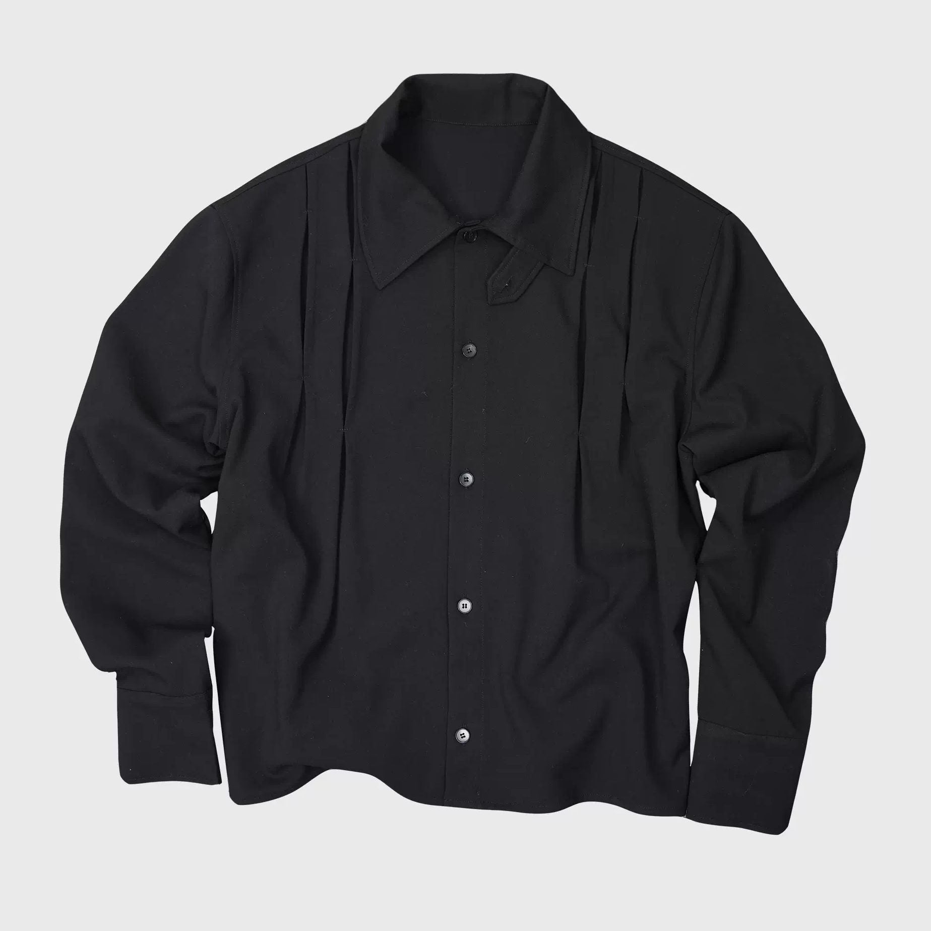 4JUNKS_Recycled_Polyester_Pleated_Relaxed_Fit_Unisex_Long_Sleeve_Button_Shirts_MISSTT