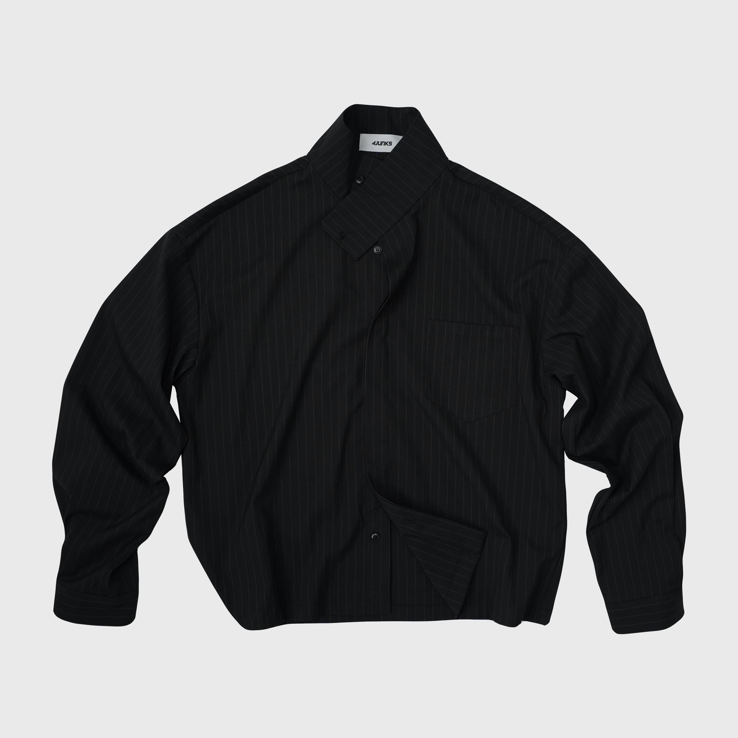 4JUNKS_Relaxed_Striped_Button_Front_Collared_Unisex_Cleanfit_Polyester_Cropped_Jackets_MISSTT