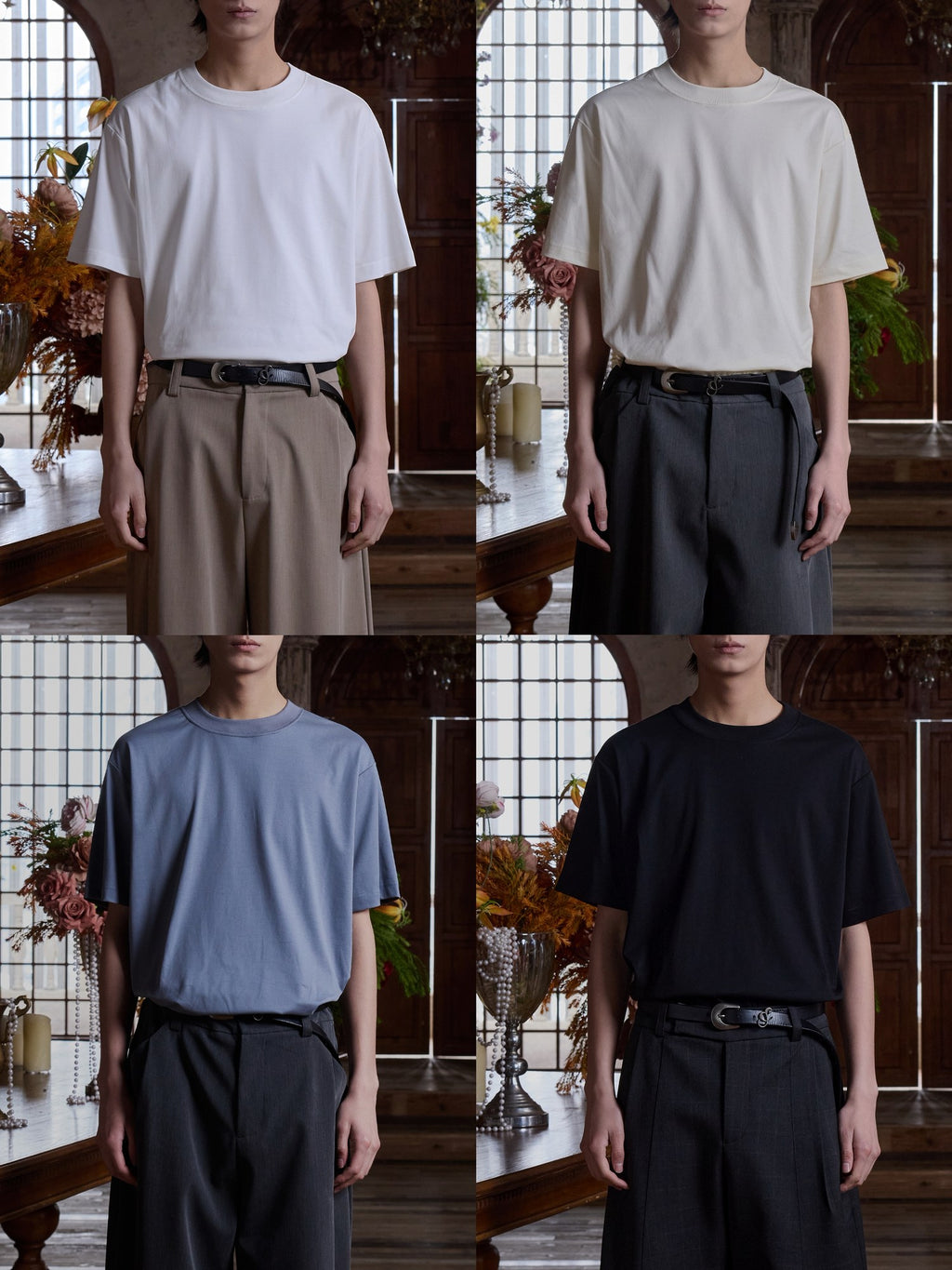 4JUNKS Skin Friendly Breathable Cotton Loose Fit Unisex Crewneck Short Sleeve T-Shirts