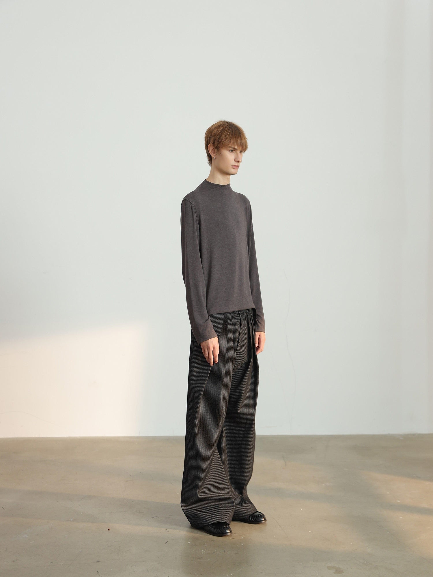 4JUNKS Soft Breathable Viscose Ruched Sleeve Clean Fit Unisex Long Sleeve T-Shirts