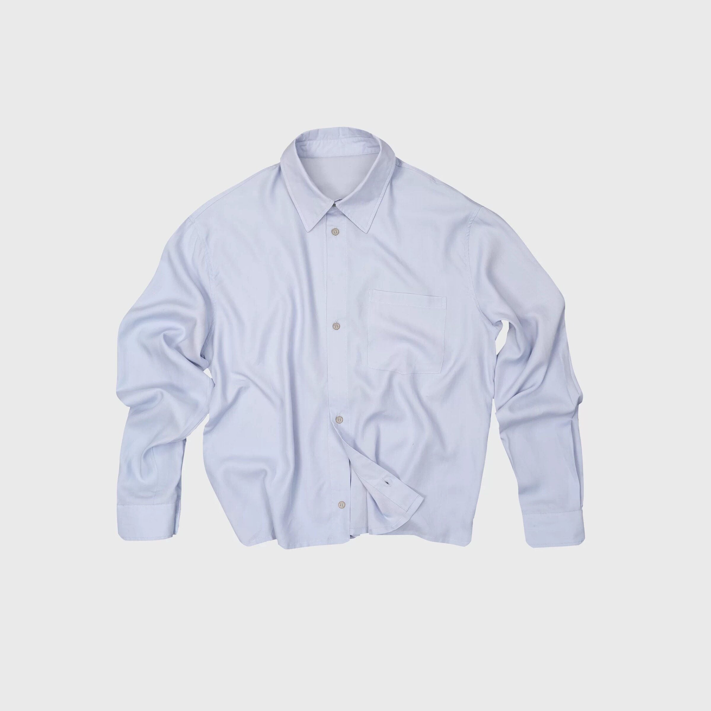4JUNKS_Soft_Lyocell_Loose_Cleanfit_Button_Front_Longsleeve_Unisex_Solid_Shirts_MISSTT