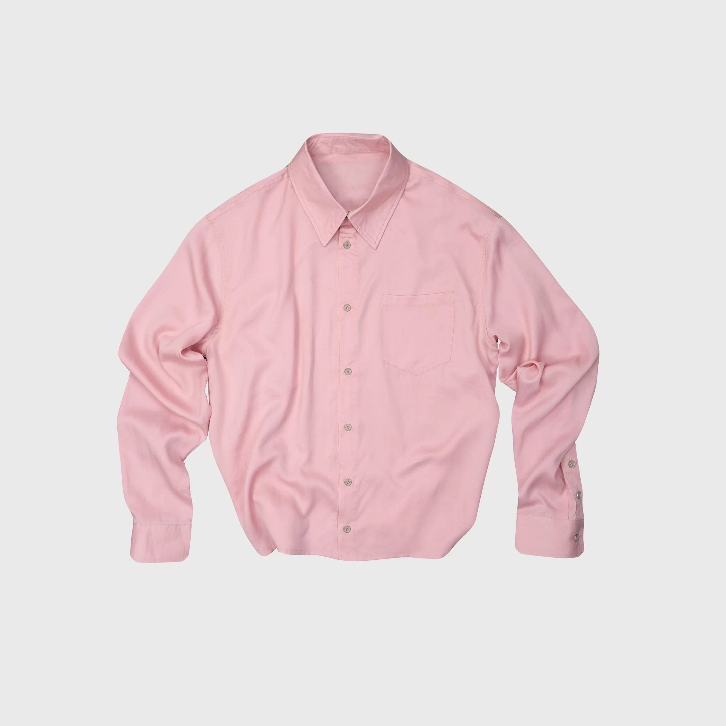 4JUNKS_Soft_Lyocell_Loose_Cleanfit_Button_Front_Longsleeve_Unisex_Solid_Shirts_MISSTT