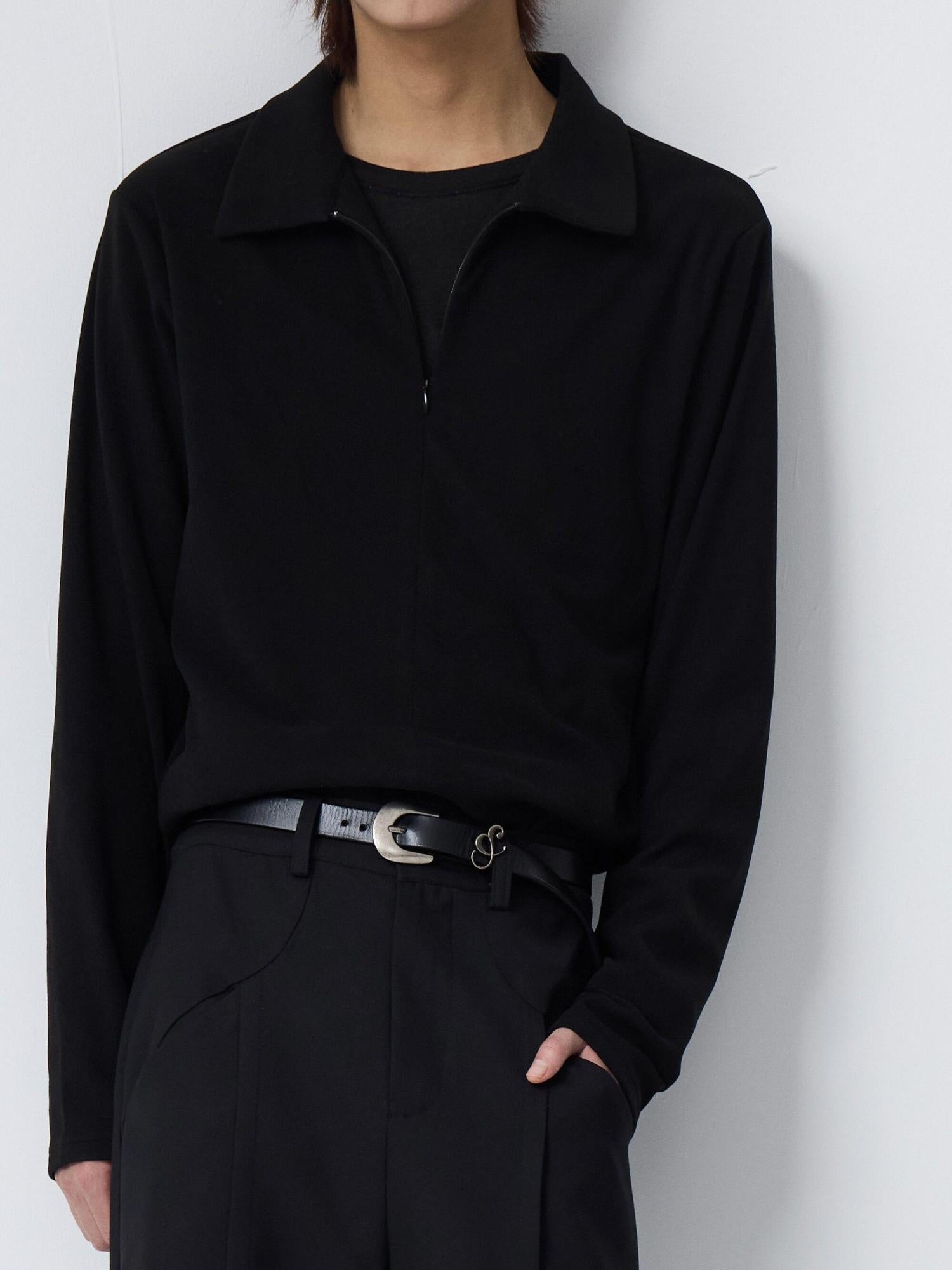 4JUNKS Thermal Polyester Cleanfit Zip Round Neck Unisex Citywalk Long Sleeve T-Shirts