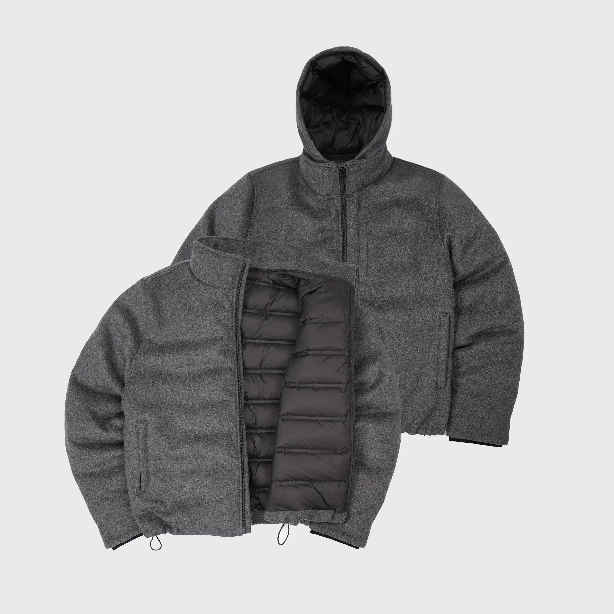 4JUNKS_Thick_White_Duck_140_170G_Fill_90_Percent_Loose_Heather_Gray_Zipper_Down_Jackets_MISSTT