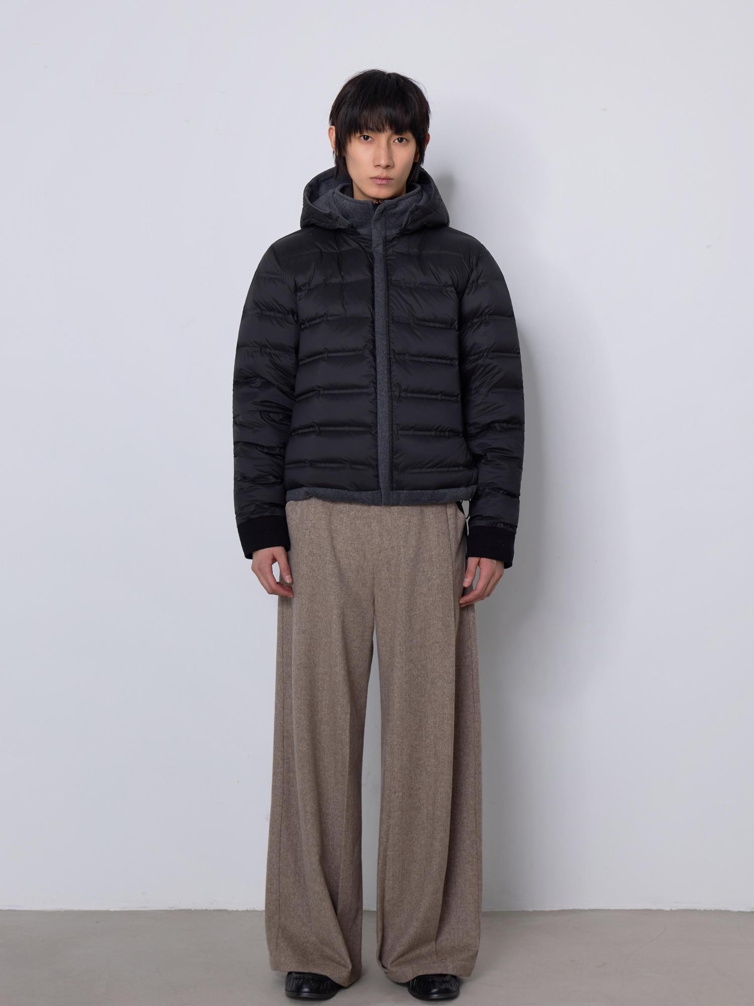 4JUNKS Thick White Duck 140 170G Fill 90 Percent Loose Heather Gray Zipper Down Jackets