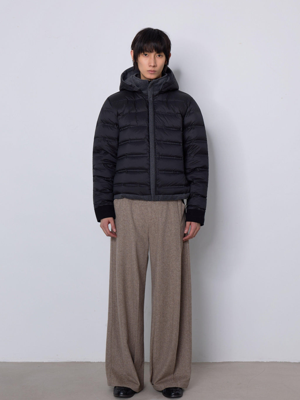 4JUNKS Thick White Duck 140 170G Fill 90 Percent Loose Heather Gray Zipper Down Jackets