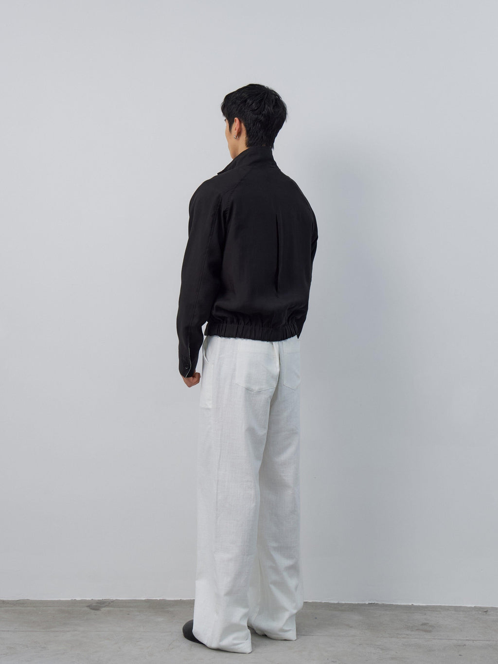 4JUNKS Upf Tencel Cropped Zip Polo Loose Unisex Striped Sun Protection Hoodies