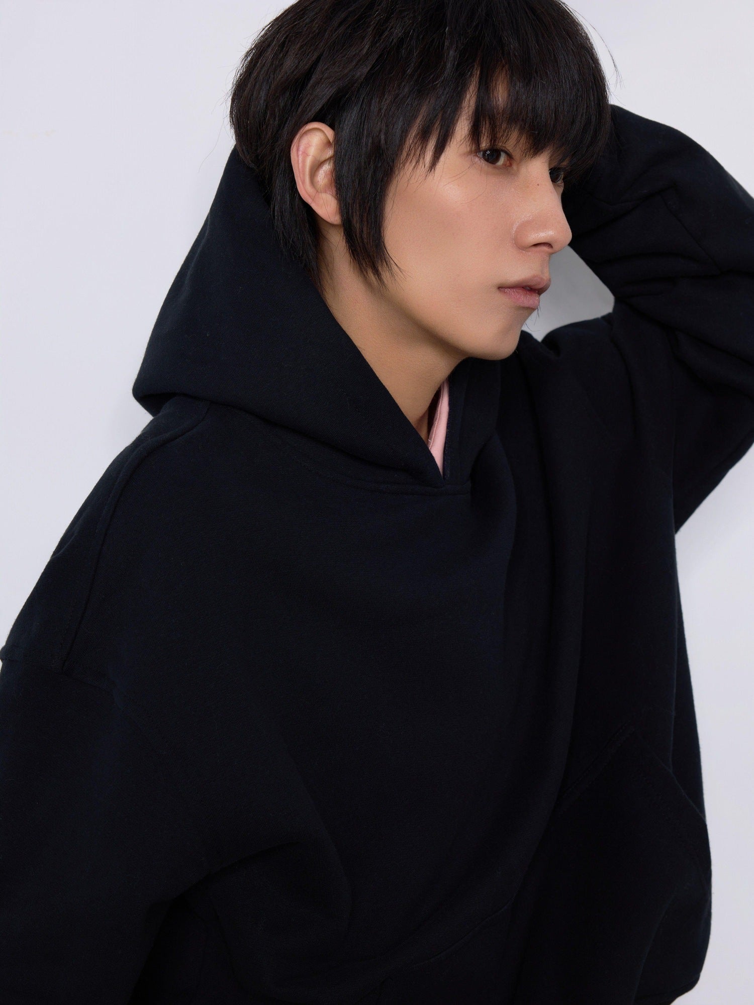 4JUNKS Warm Fleece Lined Oversized Plaid Cotton Blend Casual Unisex Long Sleeve Hoodie