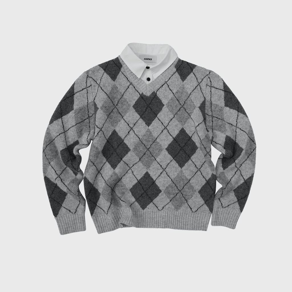 4JUNKS_Warm_Wool_Blend_Faux_Layered_Relaxed_Fit_Polo_Collar_Men_Argyle_Chunky_Sweaters_MISSTT