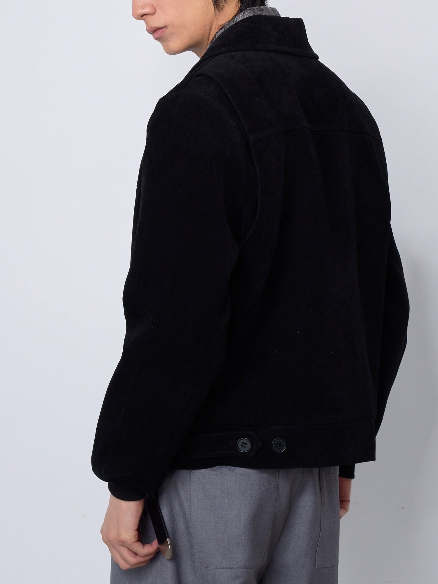 4JUNKS Washed Short Lapel Casual Long Sleeve Men Black Grey Yellow Leather Jackets