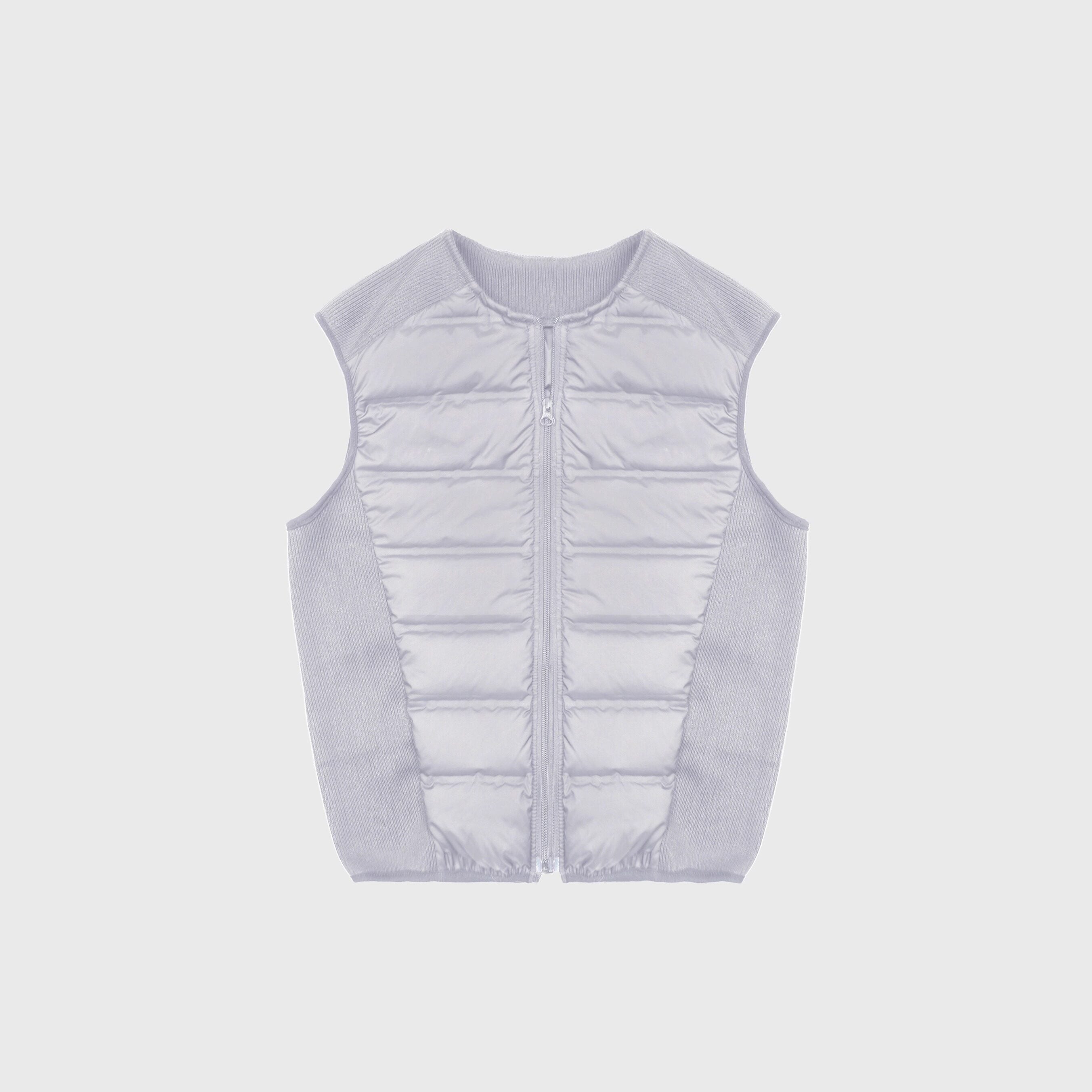 4JUNKS_White_Duck_Down_Slim_Fit_Business_Casual_Crew_Neck_Zipper_Black_Gray_Vests_MISSTT