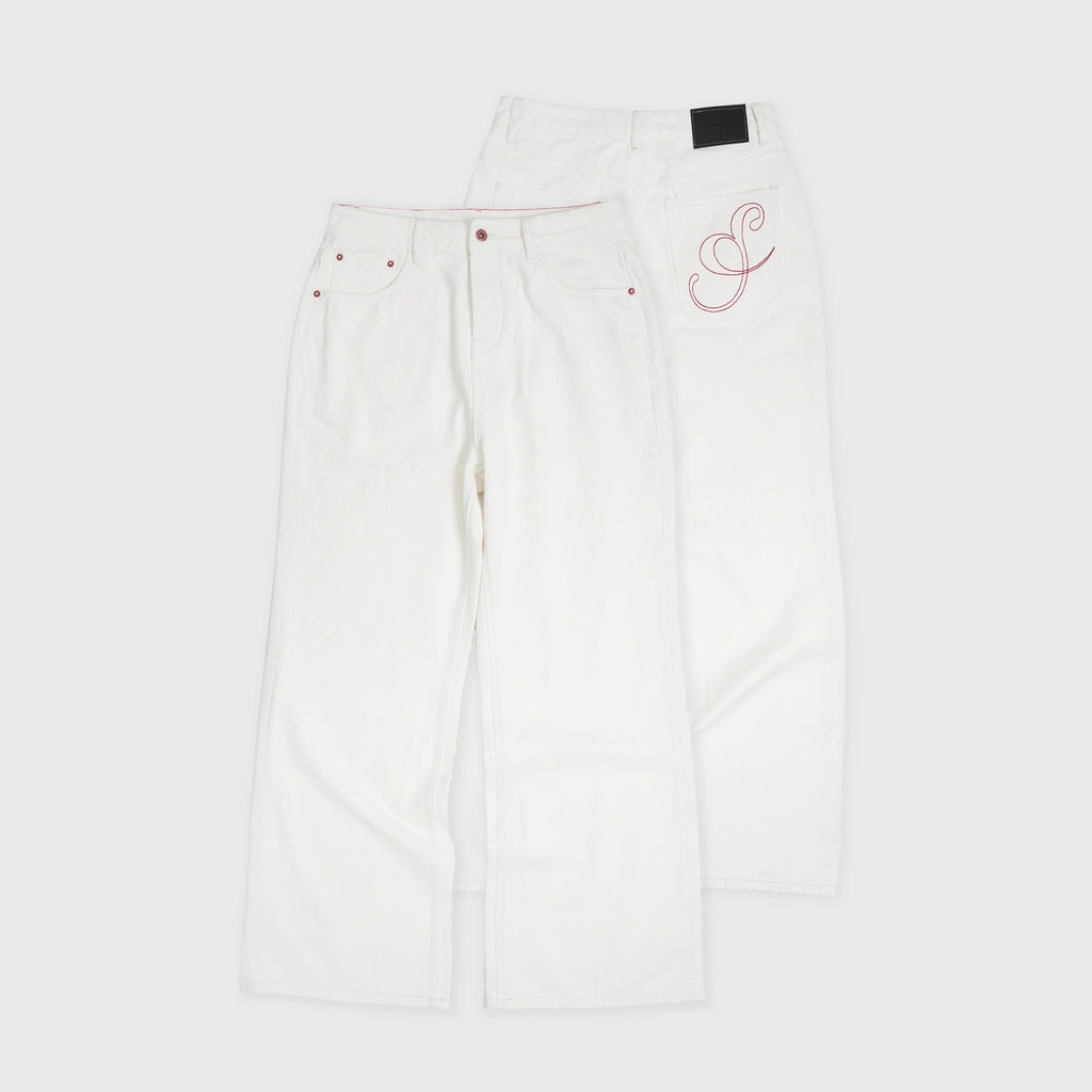 4JUNKS_White_Mid_Rise_Relaxed_Straight_Zipper_Fly_Letter_Print_Casual_Youth_Denim_Jeans_MISSTT