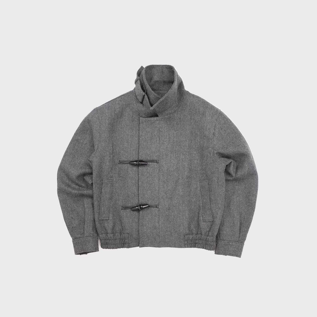 4JUNKS_Wool_Blend_Herringbone_Cropped_Stand_Collar_Relaxed_Fit_Youth_Unisex_Jackets_MISSTT