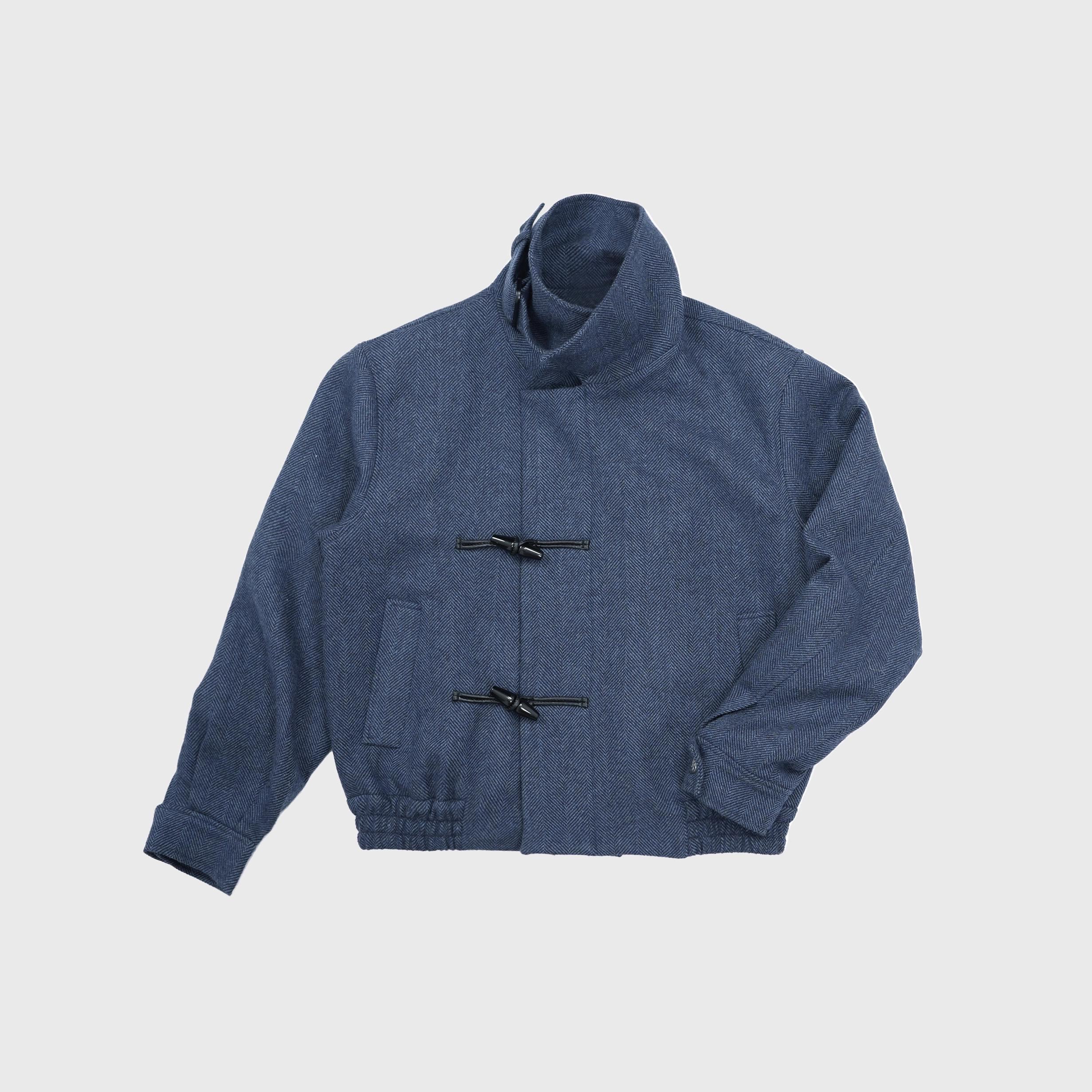 4JUNKS_Wool_Blend_Herringbone_Cropped_Stand_Collar_Relaxed_Fit_Youth_Unisex_Jackets_MISSTT