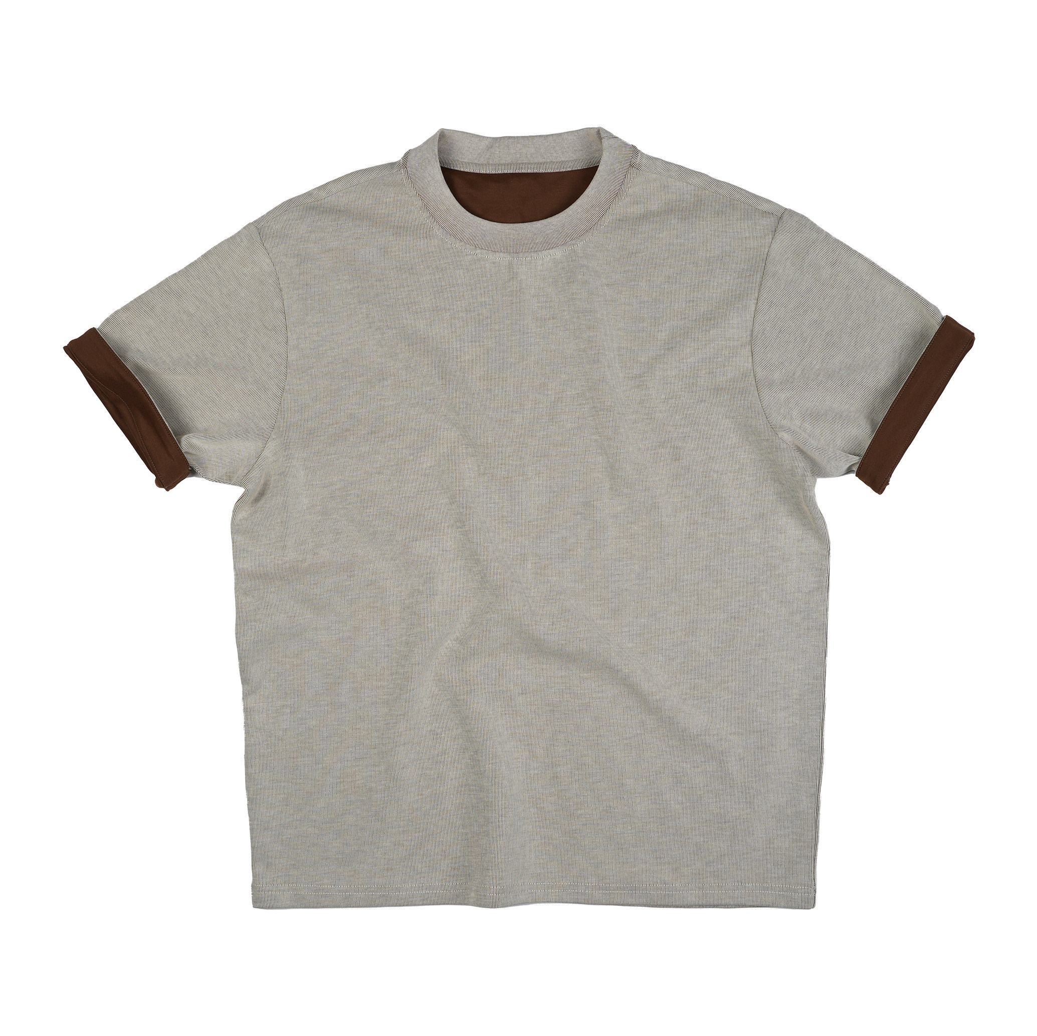 4JUNKS_Wrinkle_Free_Colorblock_Relaxed_Fit_Unisex_Breathable_Short_Sleeve_T-Shirts_MISSTT