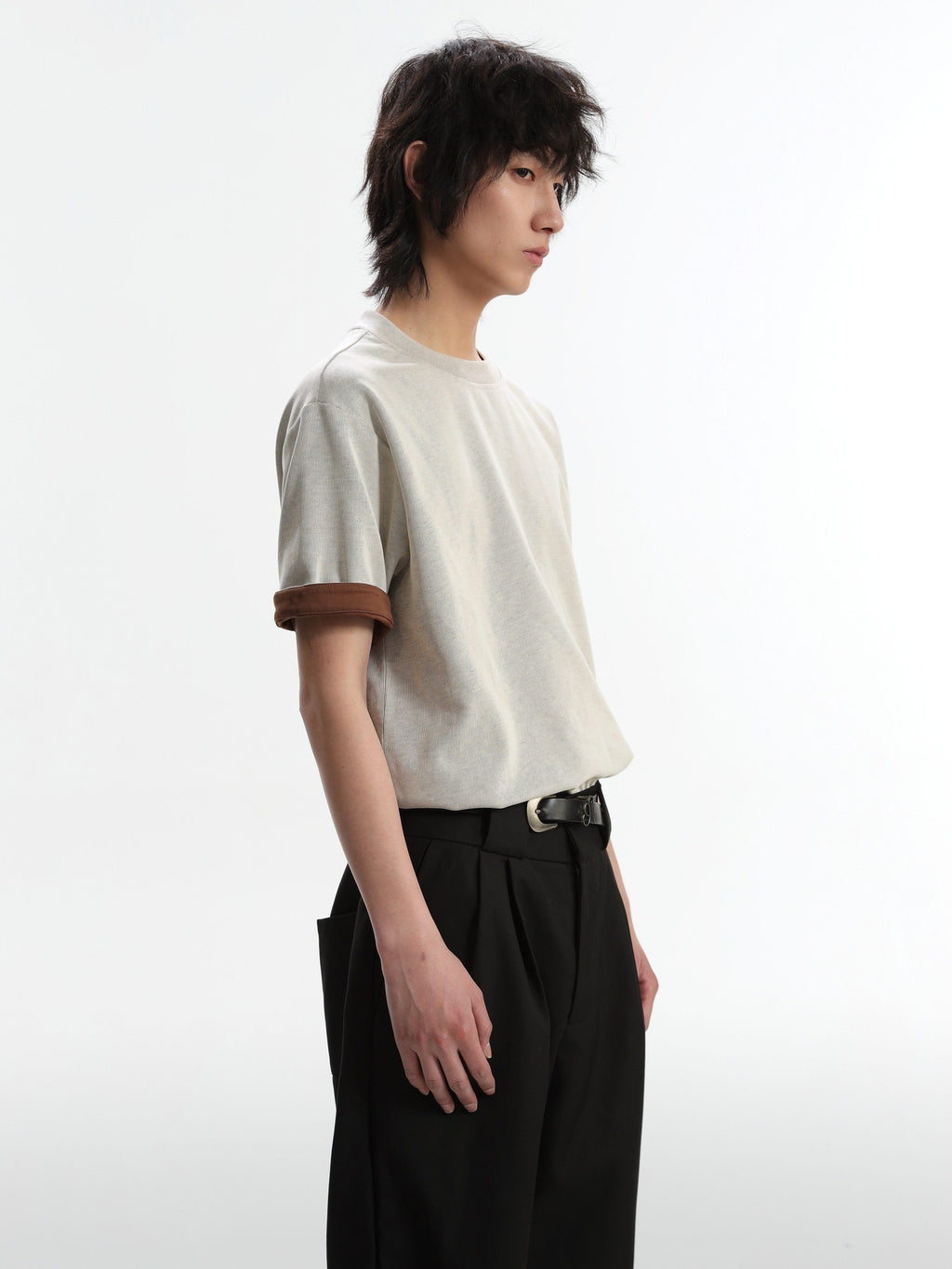 4JUNKS Wrinkle Free Colorblock Relaxed Fit Unisex Breathable Short Sleeve T-Shirts