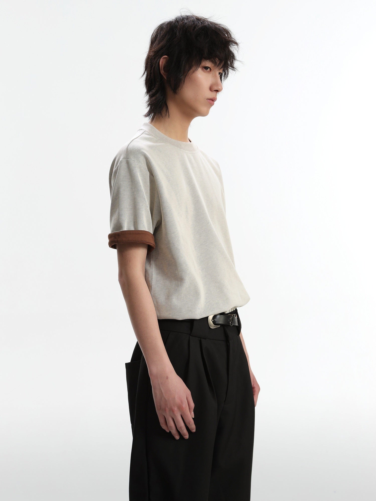 4JUNKS Wrinkle Free Colorblock Relaxed Fit Unisex Breathable Short Sleeve T-Shirts
