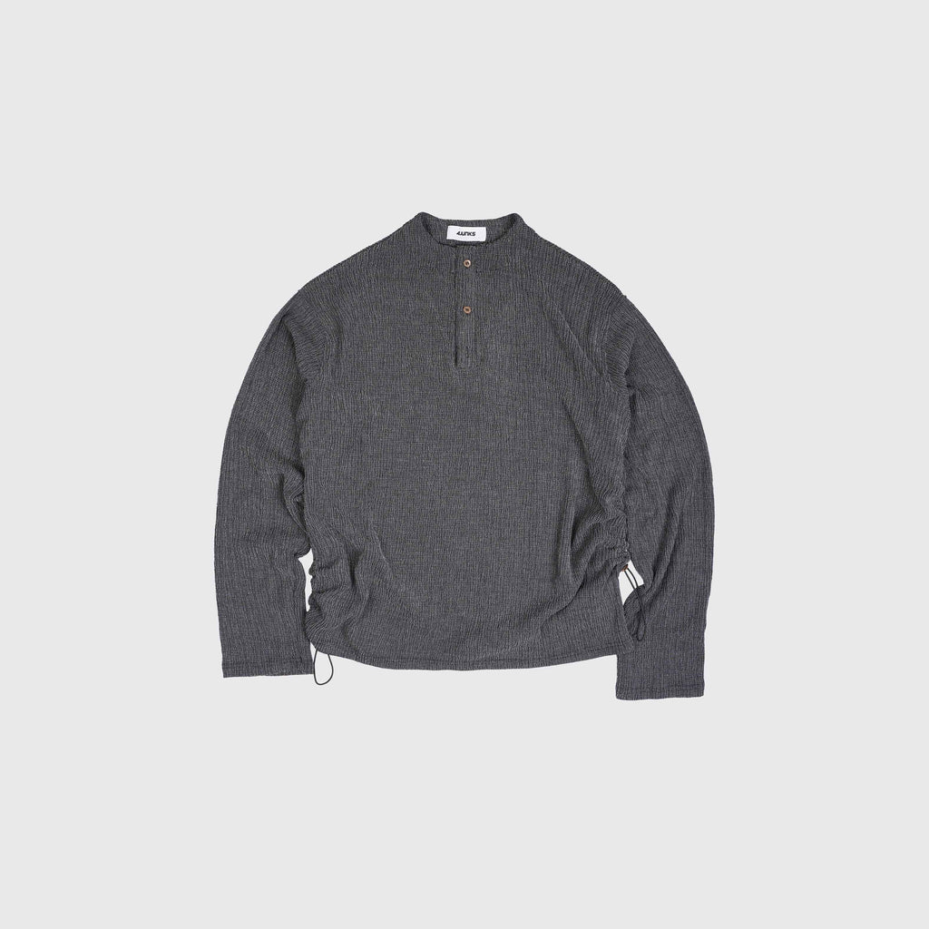 4JUNKS_Wrinkle_Resistant_Slim_Ruched_Drawstring_Unisex_Henley_Long_Sleeve_T-Shirts_MISSTT
