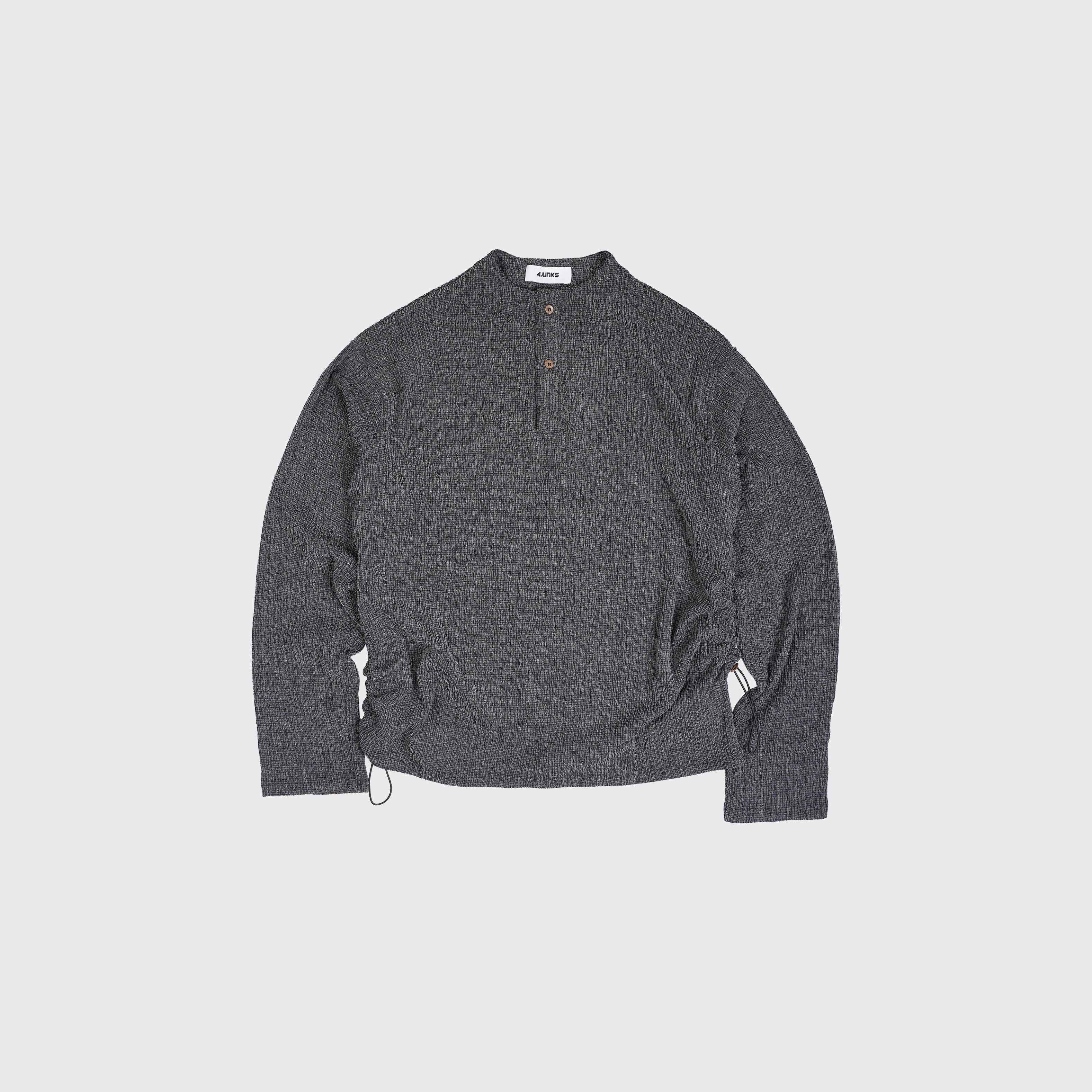 4JUNKS_Wrinkle_Resistant_Slim_Ruched_Drawstring_Unisex_Henley_Long_Sleeve_T-Shirts_MISSTT