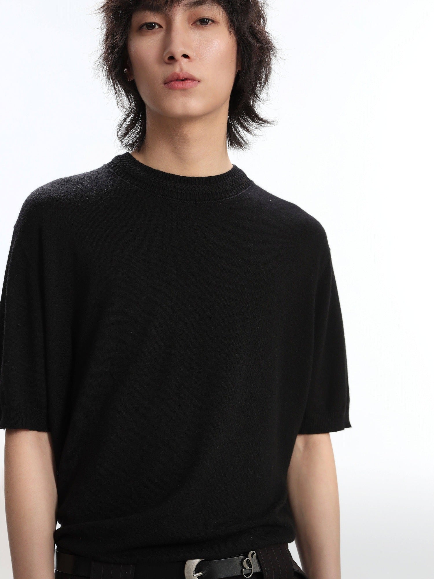 4JUNKS Wrinkle Resistant Urban Crew Neck Regular Fit Unisex Solid Short Sleeve T-Shirts
